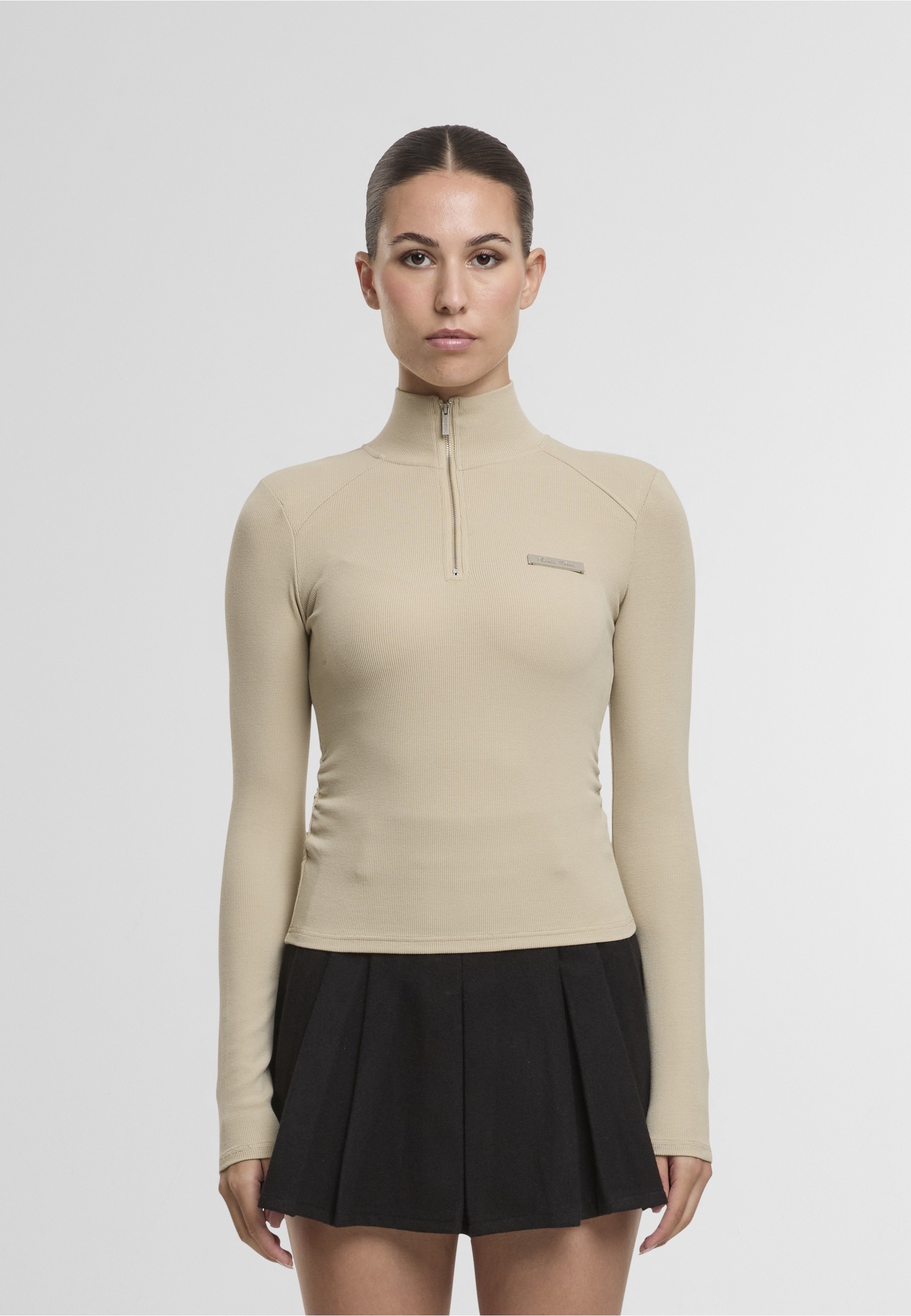 Another Cotton Lab Sweatjacke »Another Cotton Lab Another Cropped Rib Half Zip«
