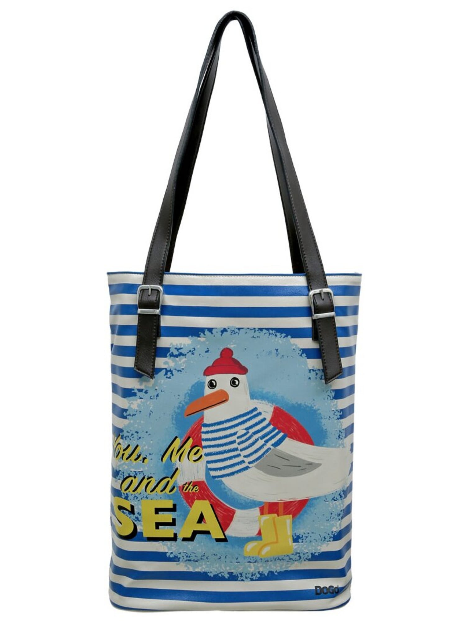 DOGO "Tall Bag Damen Schultertasche Cats On The Beach Damen" Handgefertigt