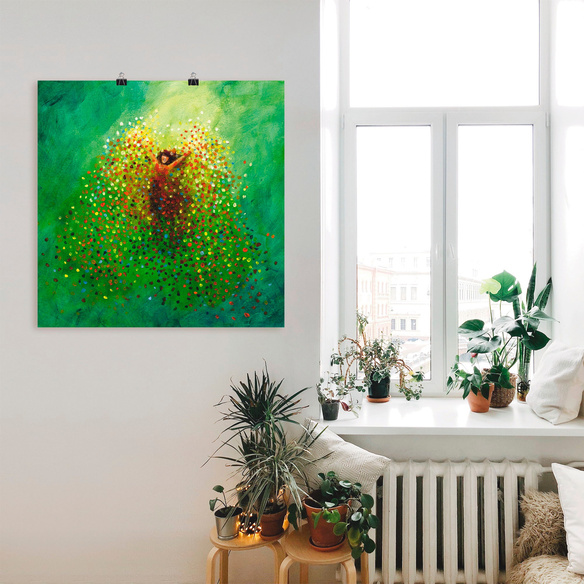 Artland Wandbild »Sich selbst feiern«, Frau, (1 St.), als Leinwandbild, Wandaufkleber in verschied. Größen