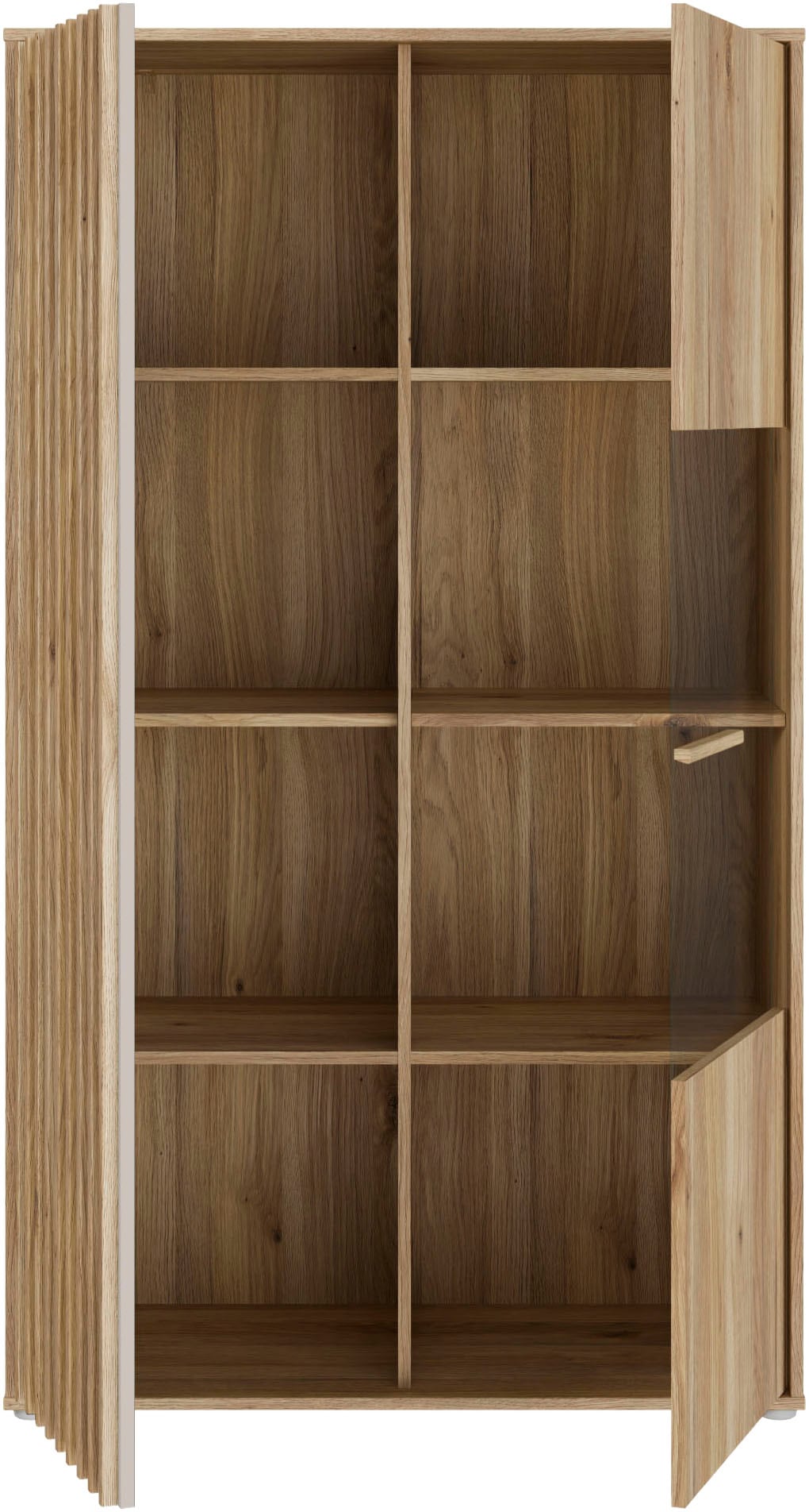 FORTE Highboard »Forte Arank Highboard, Glastüre, Beleuchtung optional bestellbar«