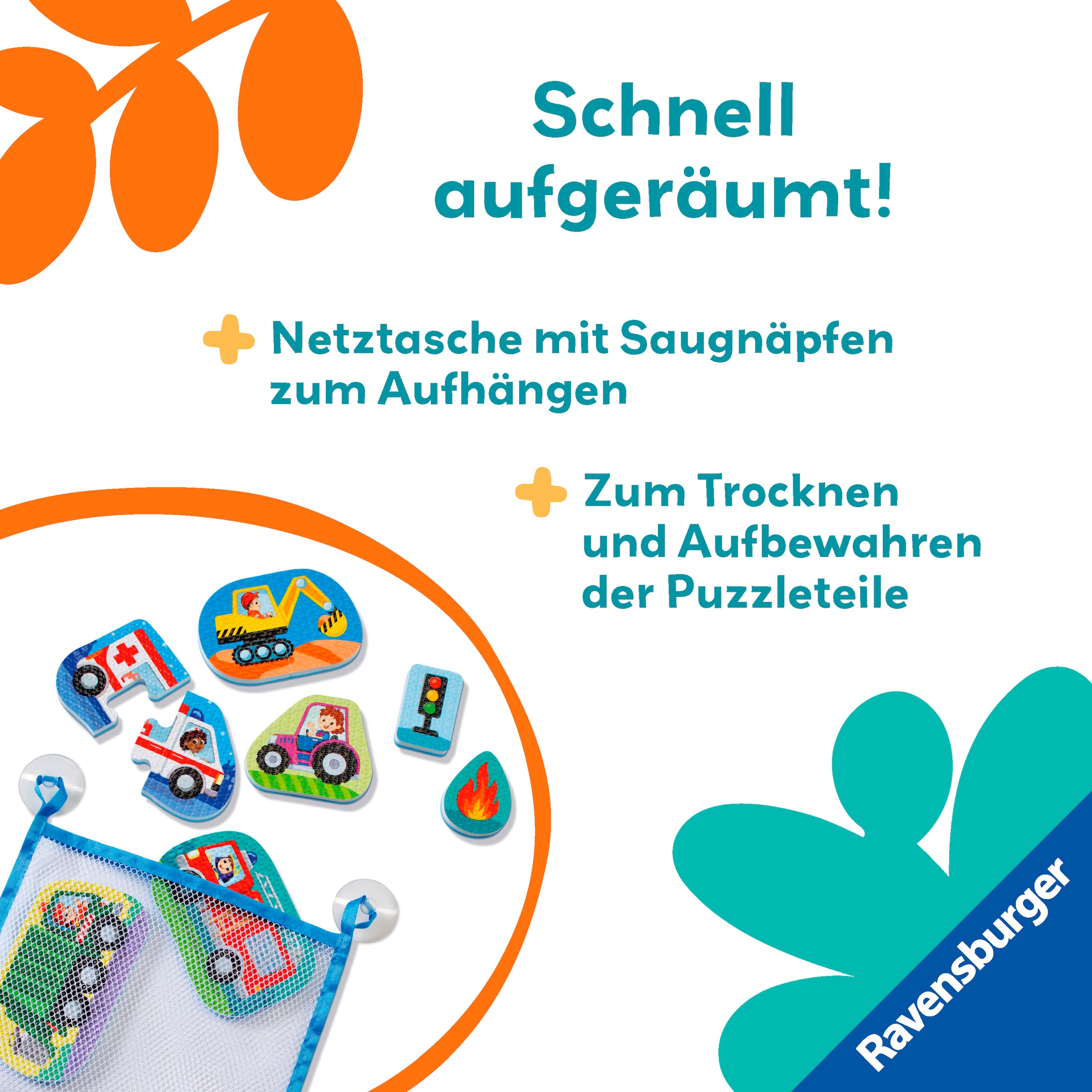 Ravensburger Badespielzeug »Play+ Mein erstes Bade-Puzzle: Fahrzeuge«
