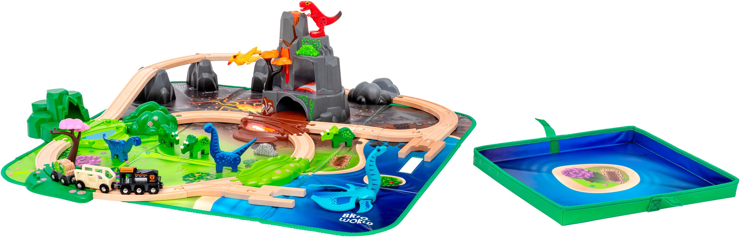 BRIO® Spielzeugeisenbahn-Erweiterung »BRIO® WORLD, Dinosaurier Deluxe Set«, (Set, 45 tlg.), FSC® - schützt Wald