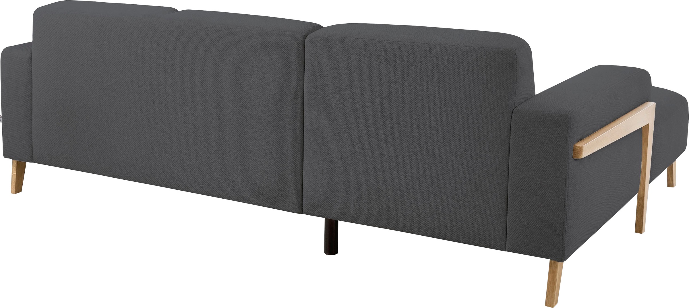 exxpo - sofa fashion Ecksofa »Starr, modern und klassisches Design, hochwertige Verarbeitung, bequem«, L-Form, wahlw. elektrische Sitztiefenverstellung, Massivholzfüße