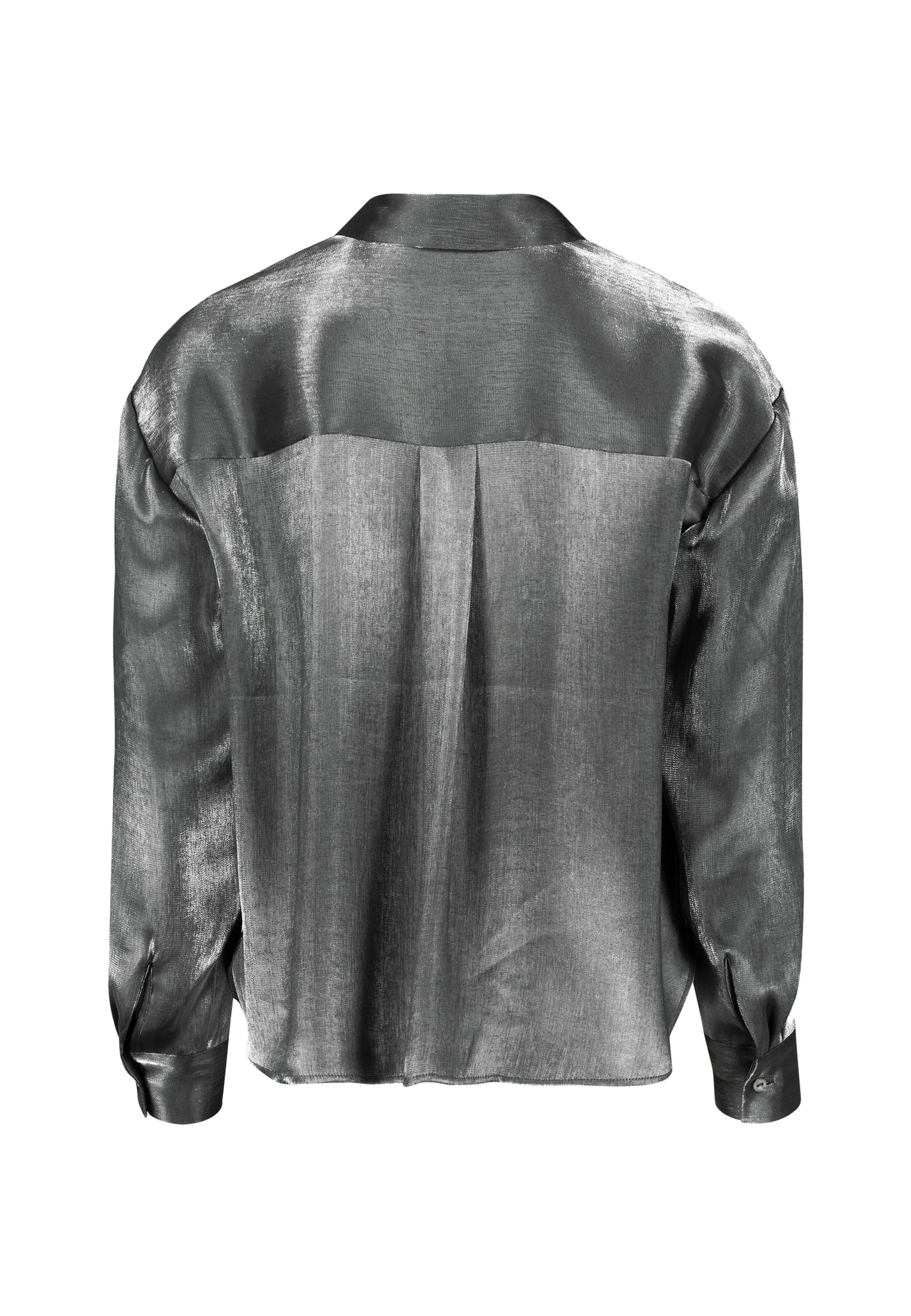 Zero Klassische Bluse »zero Bluse glänzend mit Knopfleiste«