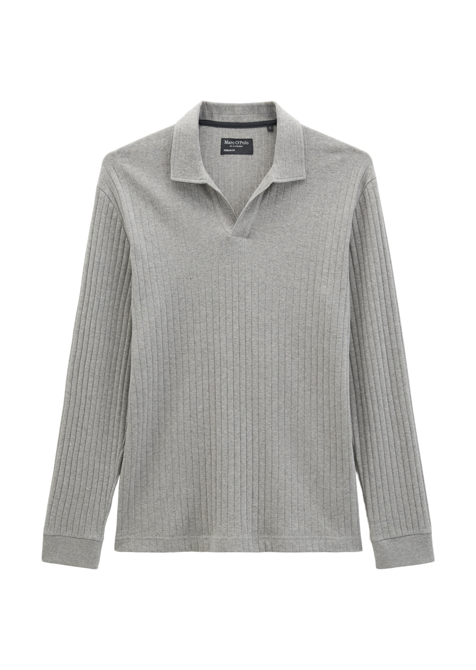 Marc O'Polo Langarm-Poloshirt »mit Rippenstruktur«
