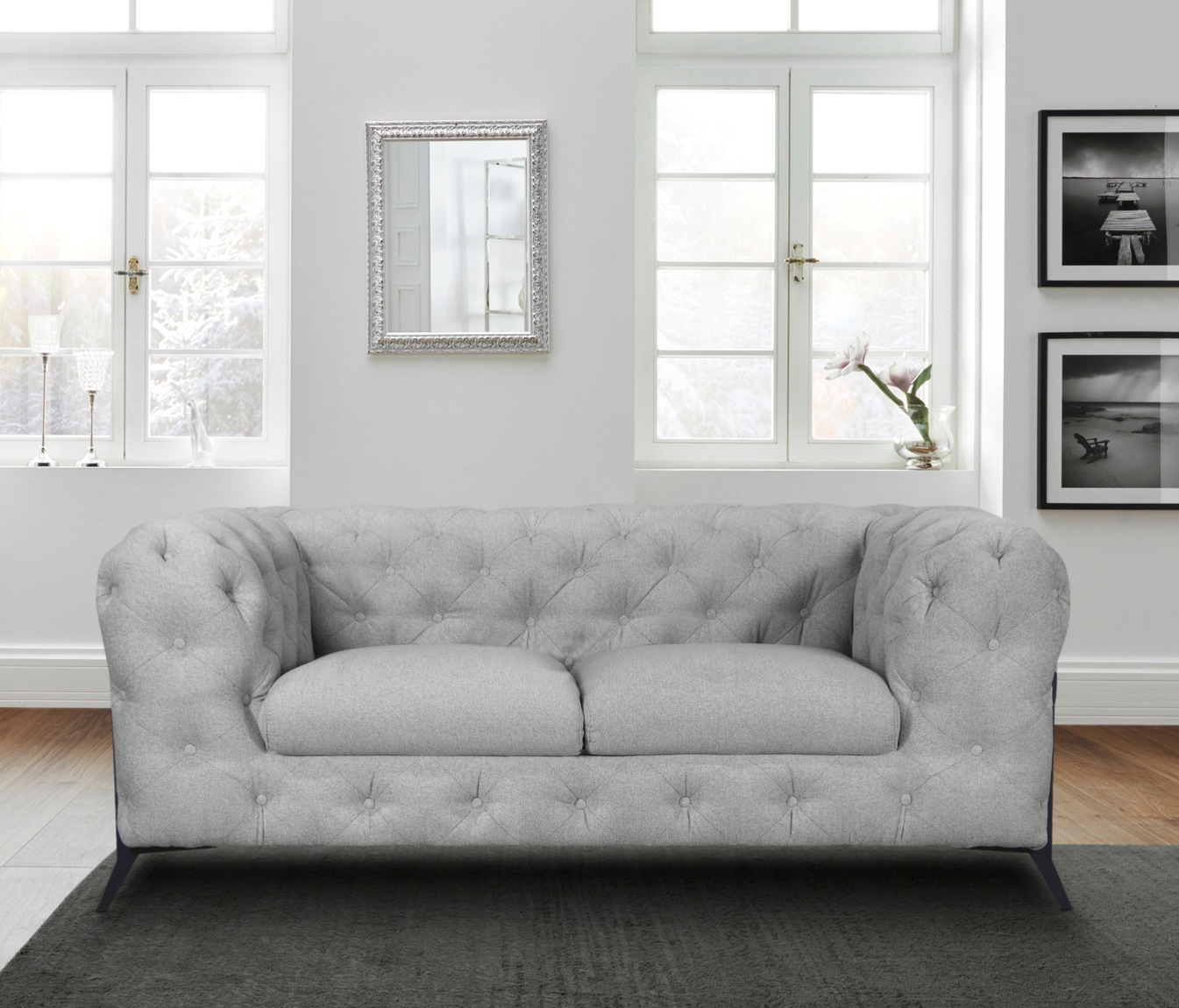 Home affaire Chesterfield-Sofa "Amaury" aufwändige Knopfheftung, moderne Ch günstig online kaufen