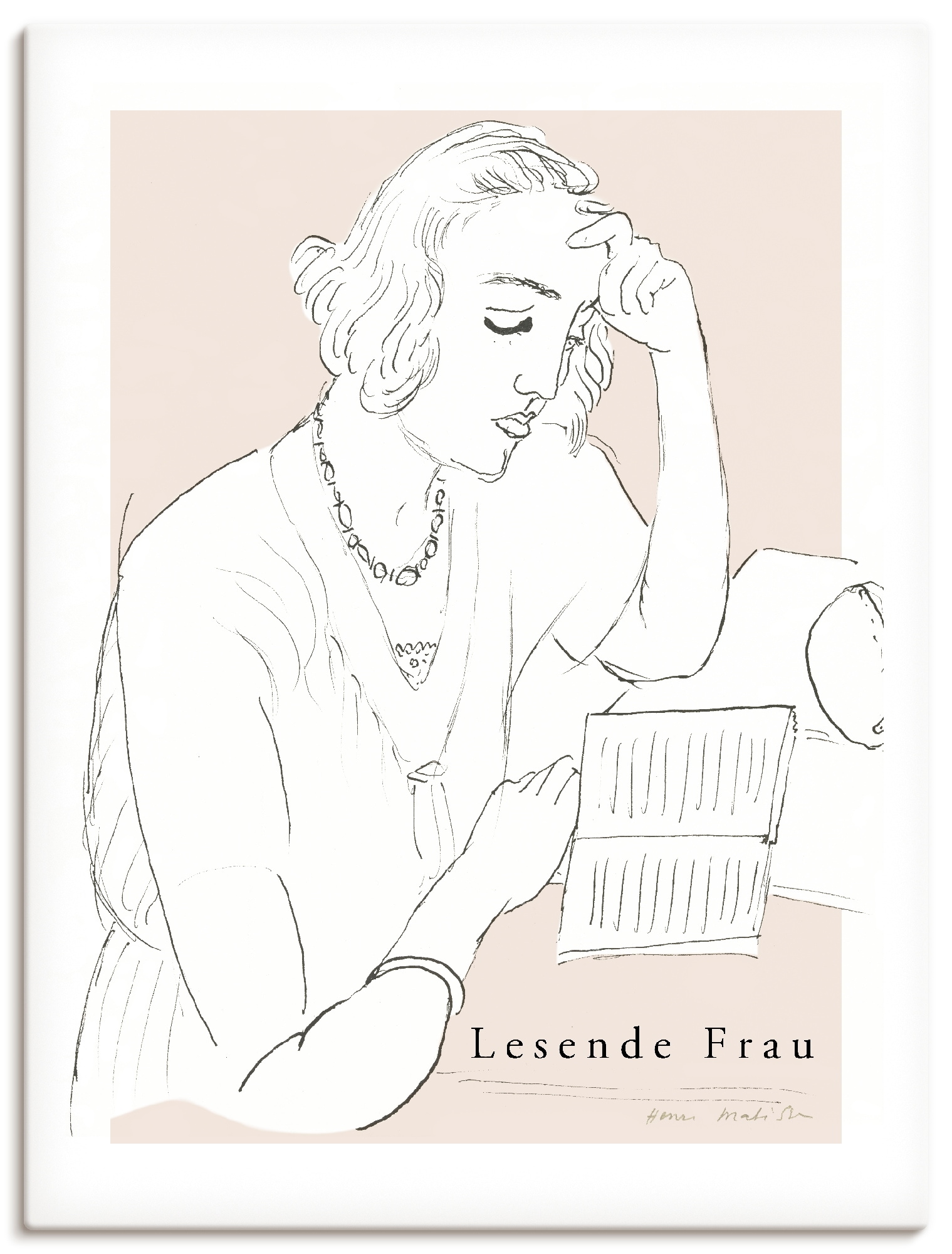 Artland Wandbild "Lesende Frau" Bilder von Frauen 1 Stk. tlg. als Alubild, Leinwandbild, Poster, Wandaufkleber in verschied. Größen