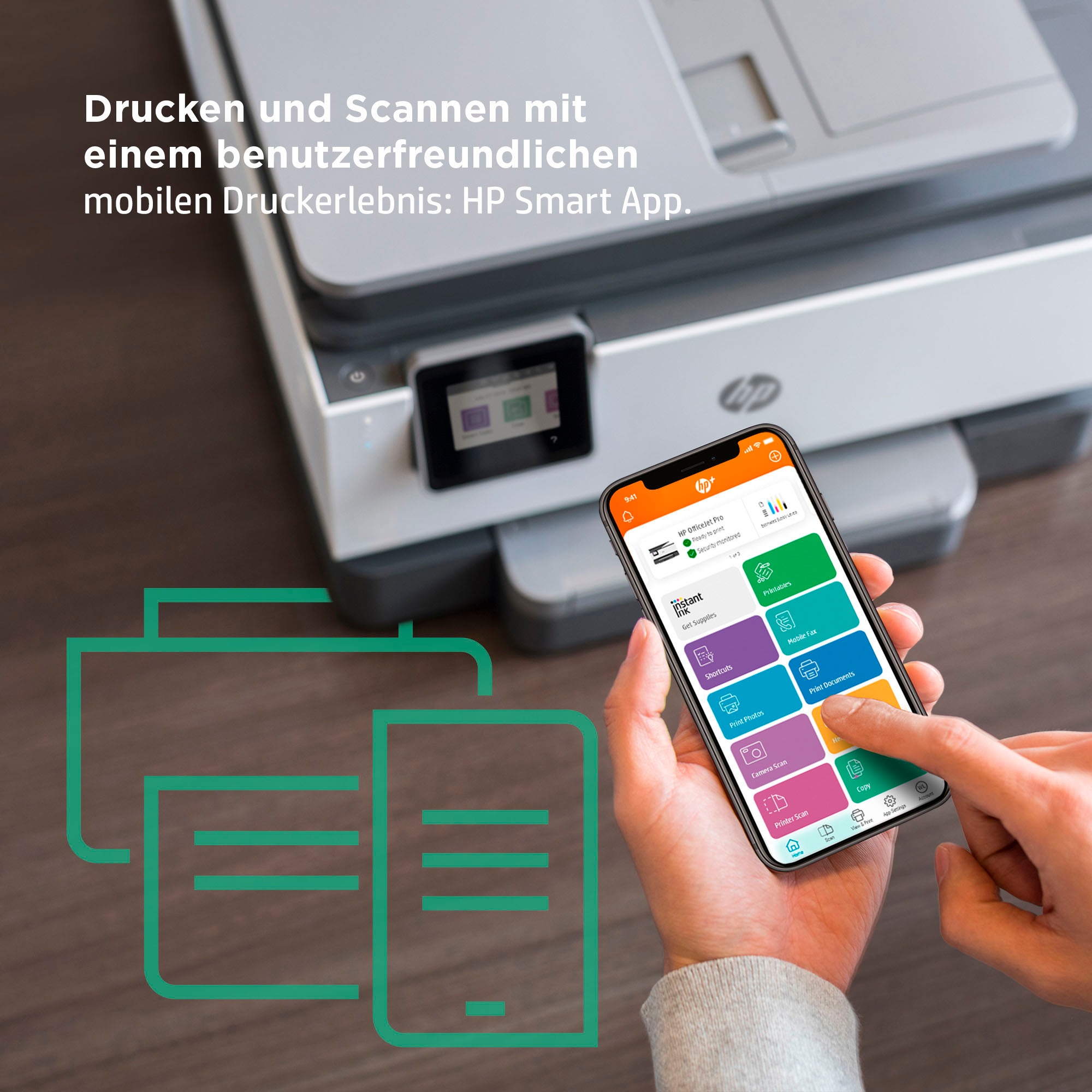 HP Multifunktionsdrucker »OfficeJet Pro 9012e«, 6 Monate gratis Drucken mit HP Instant Ink inklusive