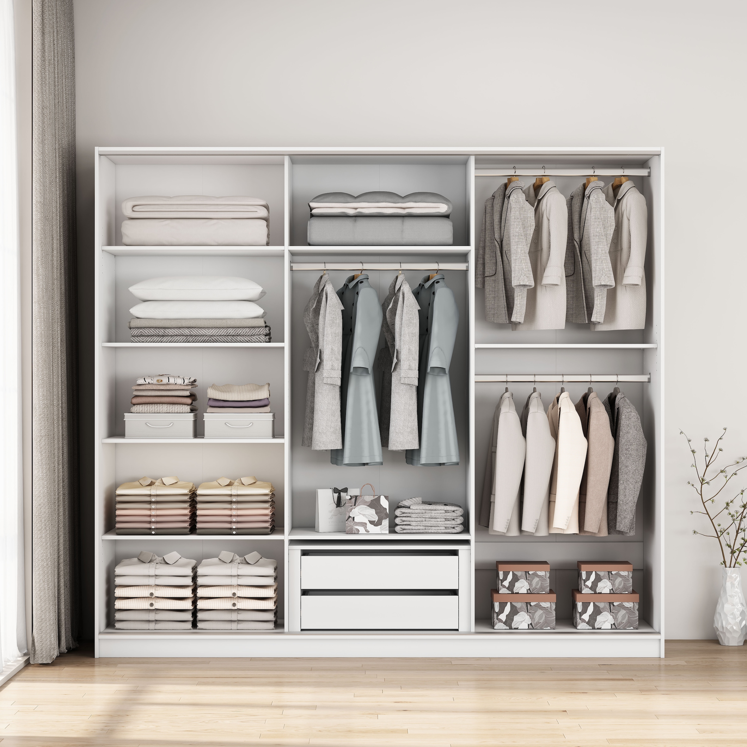 OTTO home Kleiderschrank »Trento Schlafzimmerschrank mit Premium Ausstattung &  Schiebetüren« Leichtgängige Schiebetüren mit Softclose und tolle Innenaussatttung
