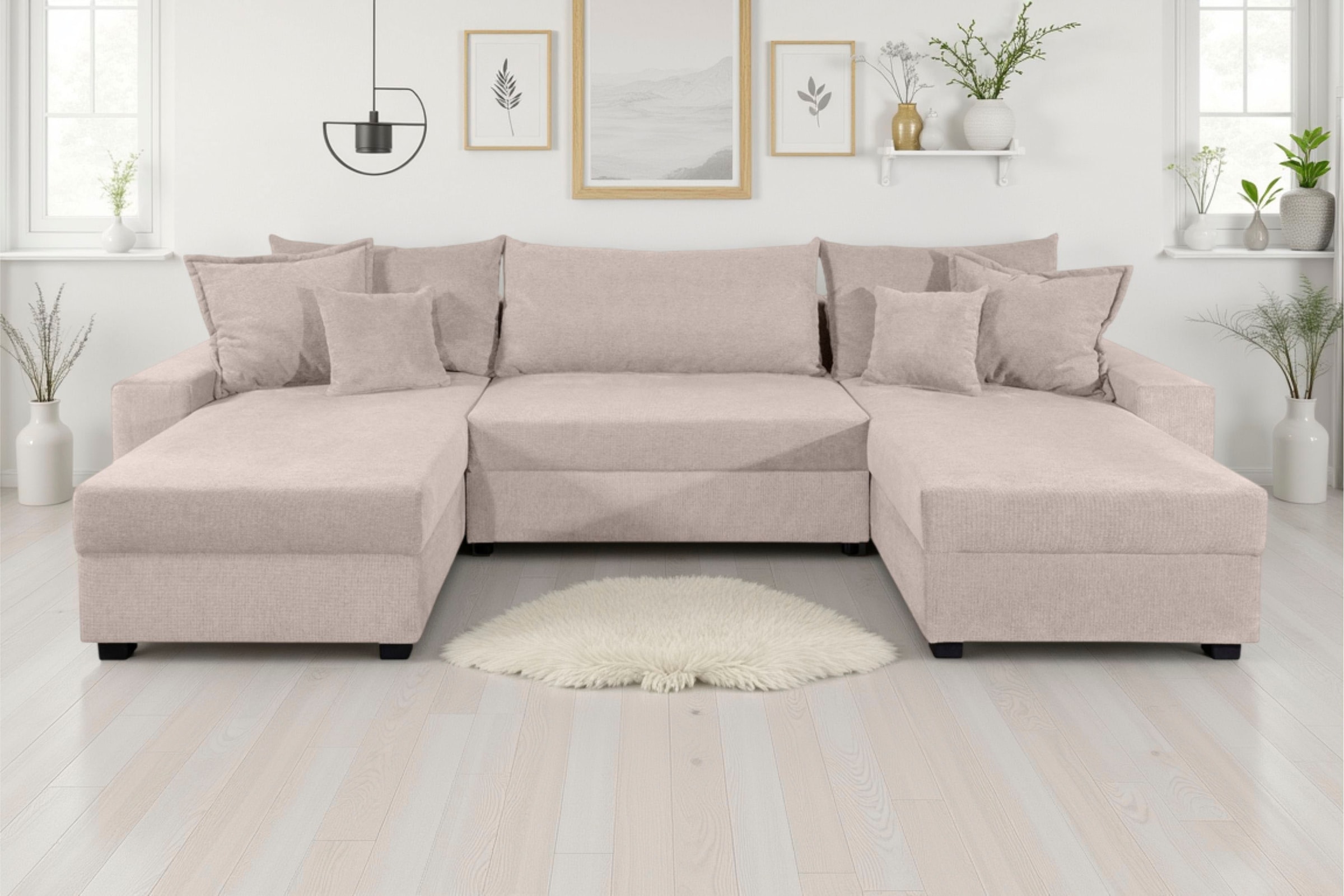 OTTO home Wohnlandschaft »Alexa« Wohnlandschaft,2  Ottomane,Bonnelfederkern,Schlaffunktion