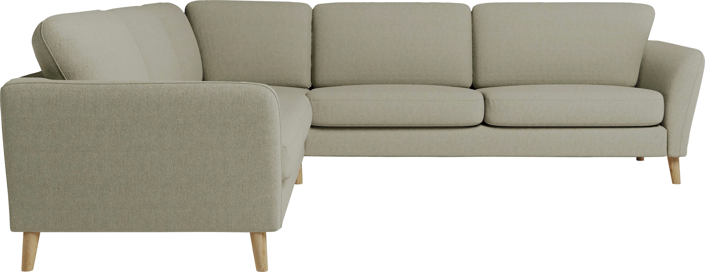 Ecksofa »MARSEILLE 278/278 cm, L-Form,«, gleichschenklig, aus Eiche-Massivholz Beinen,...