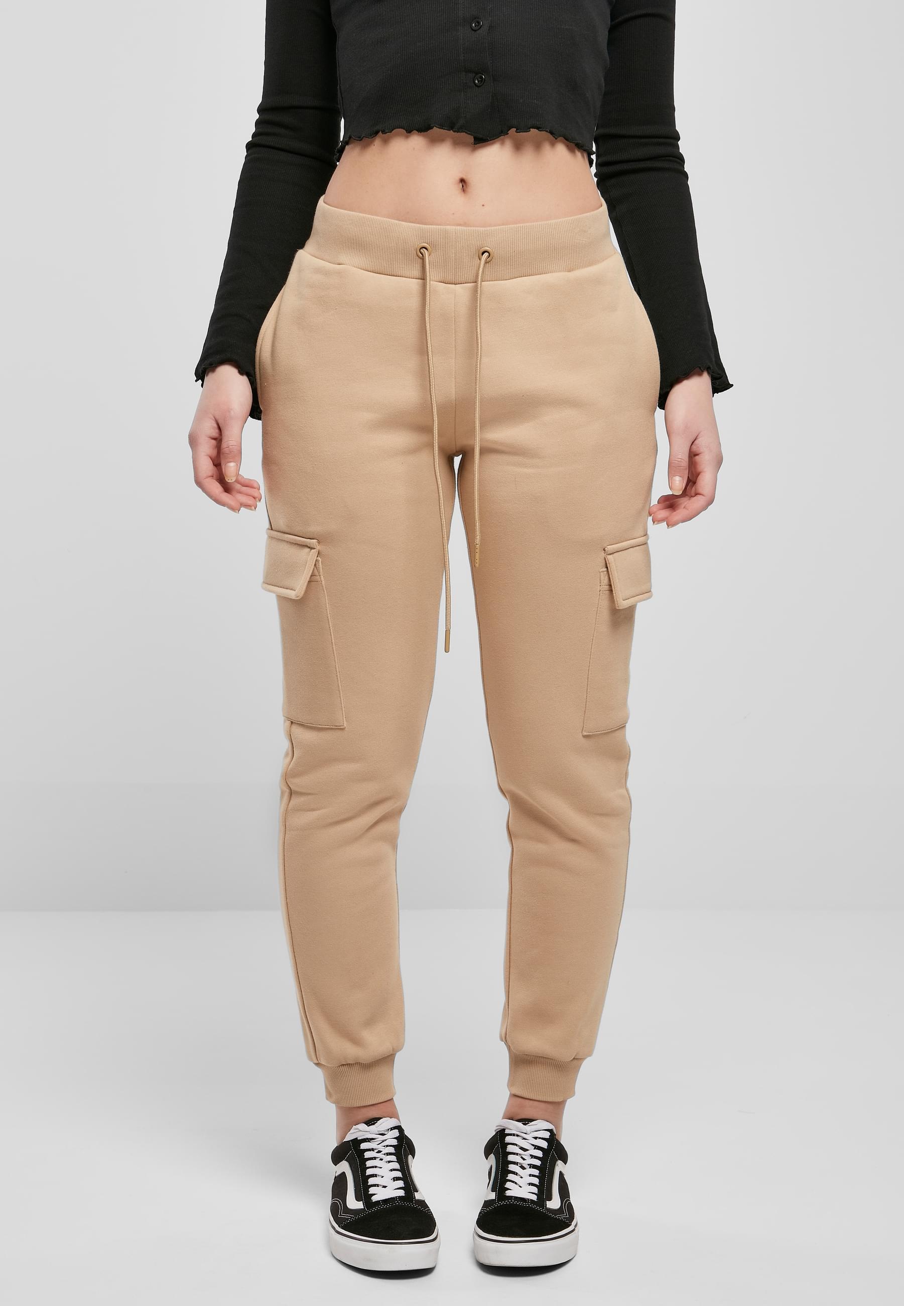 URBAN CLASSICS Stoffhose »Urban Classics Damen Ladies Cargo Sweat Pants«, (1 tlg.)