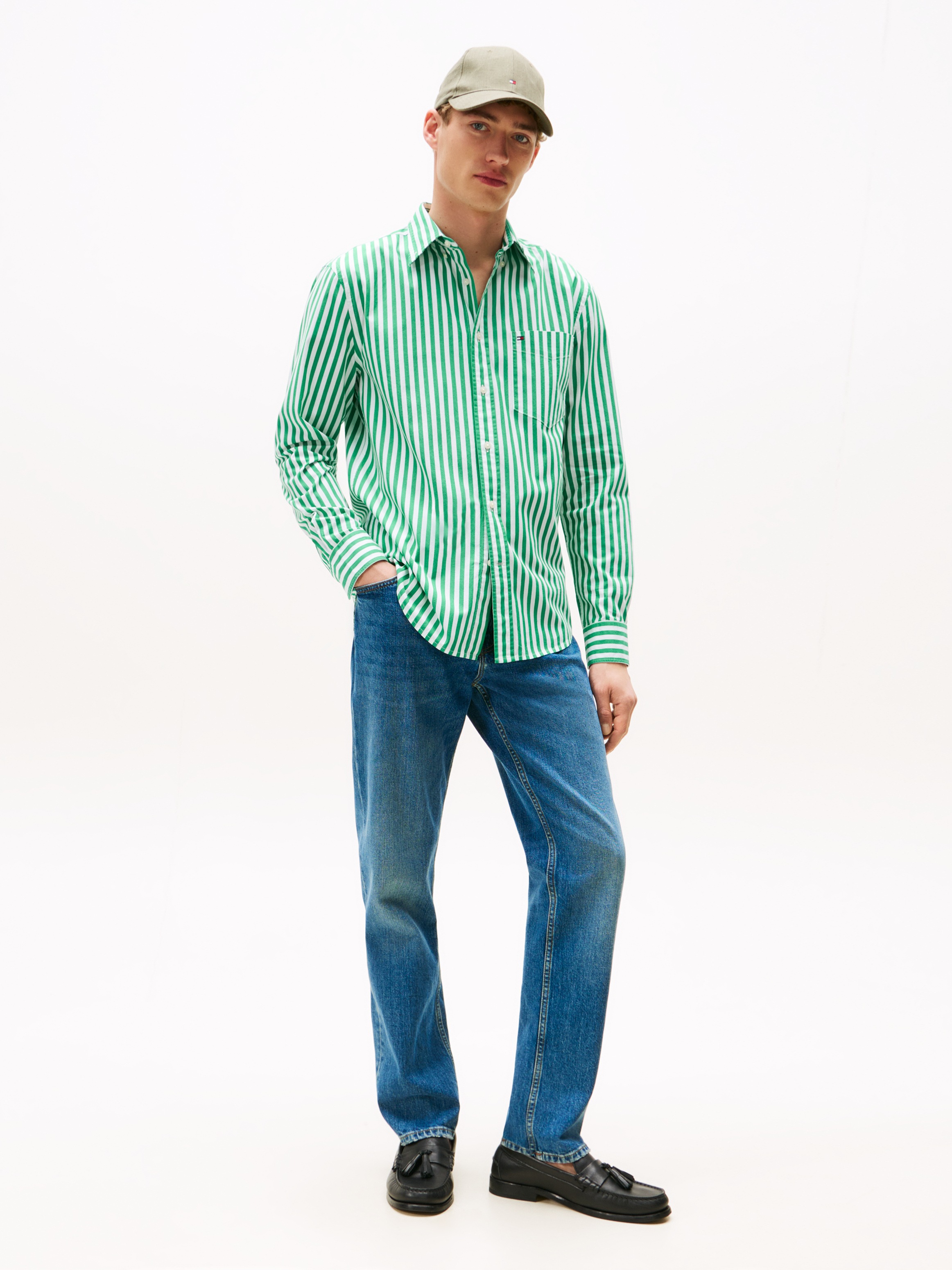 Tommy Hilfiger Langarmhemd "FLEX POPLIN BOLD STRIPE SHIRT" günstig online kaufen