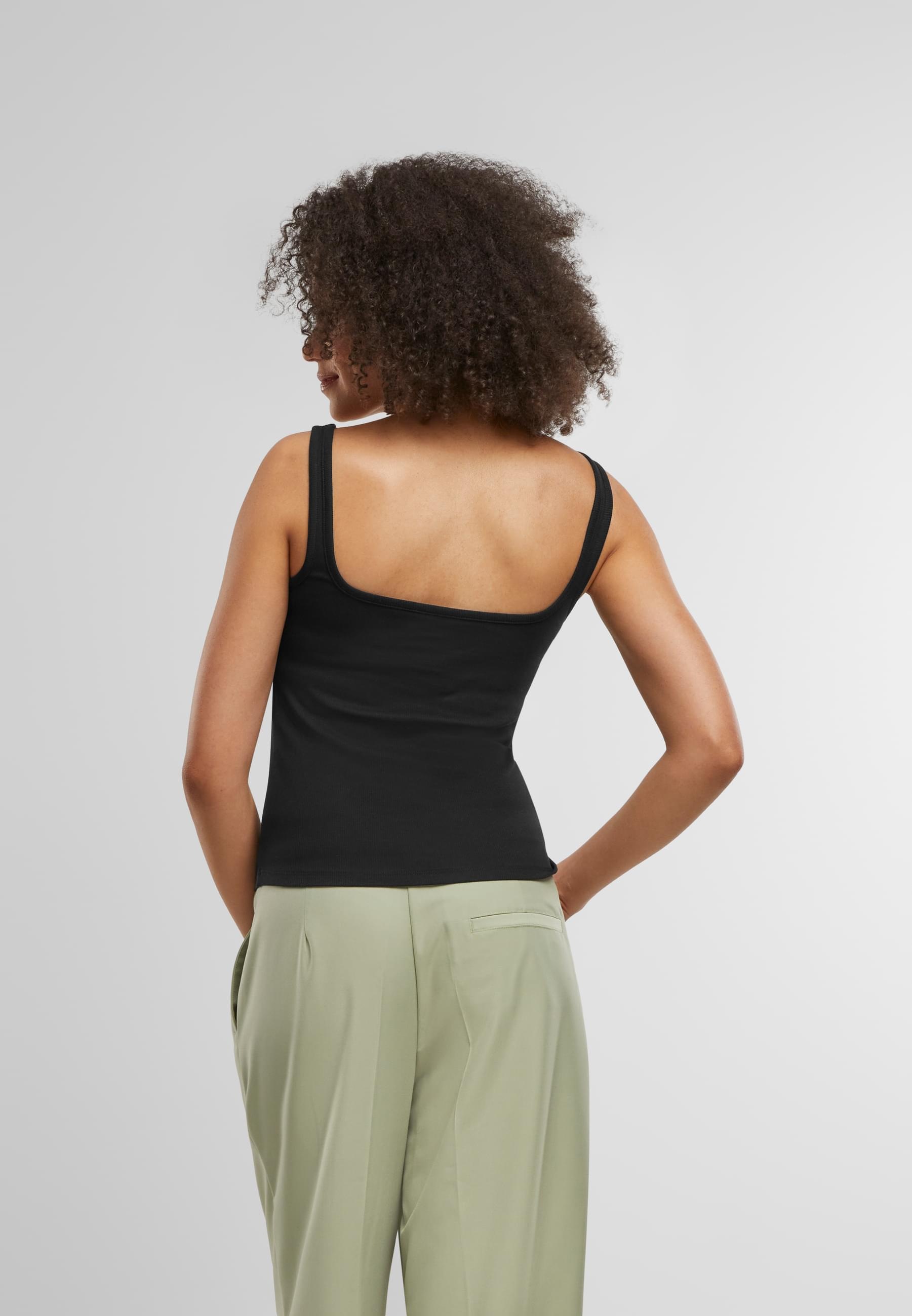 URBAN CLASSICS Muskelshirt »Urban Classics Ladies Wide Neck Rib Top 2-Pack«, (1 tlg.)