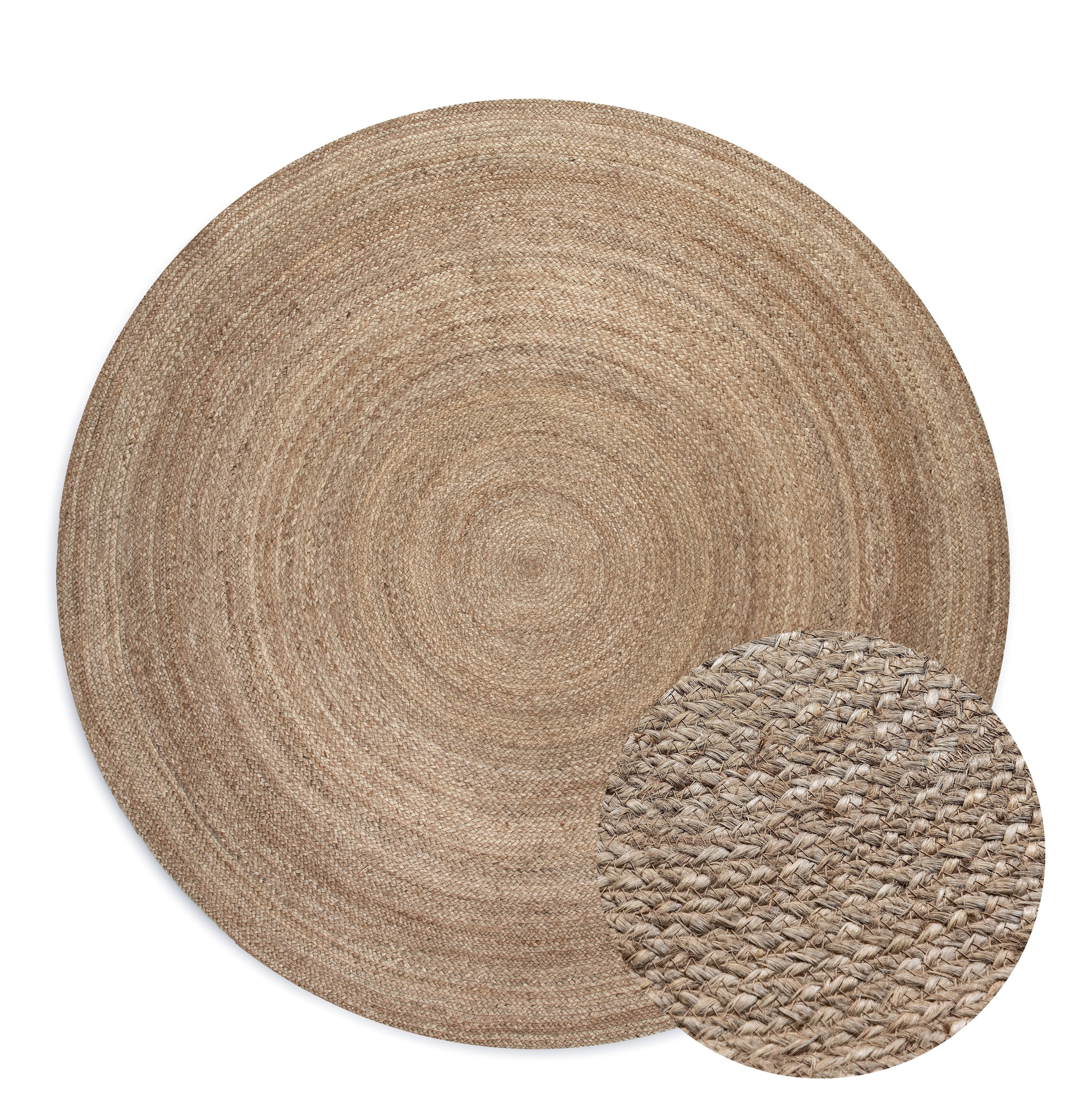 HANSE Home Teppich »Rangpur Juteteppich«, rund, 10 mm Höhe, Handgewebt, 100% Jute, Natur, Wohnzimmer, Flur, Boho, Skandi