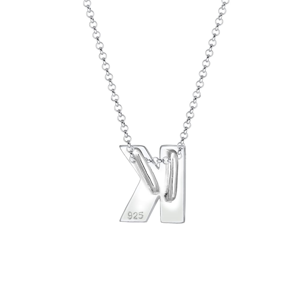 Elli Kette mit Anhänger »Buchstabe K Initialen Trend Minimal 925 Silber«