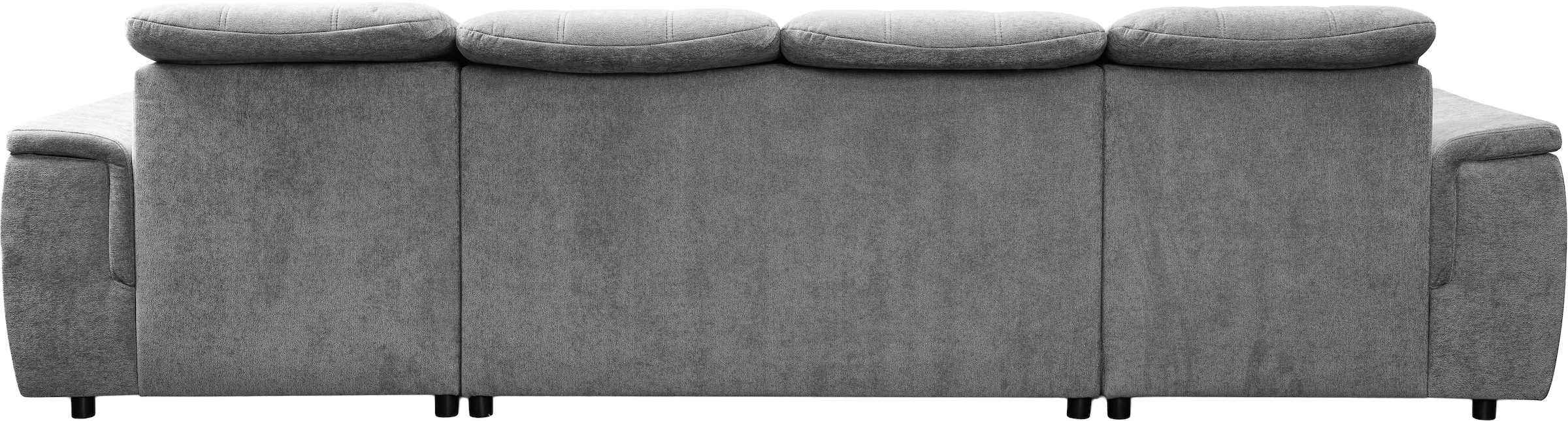 WERK2 Wohnlandschaft »Napoli zeitlos, elegant, bequem, Breite 330cm, U-Form« verstellbare Kopfteile, mit Schlaffunktion und Bettkasten