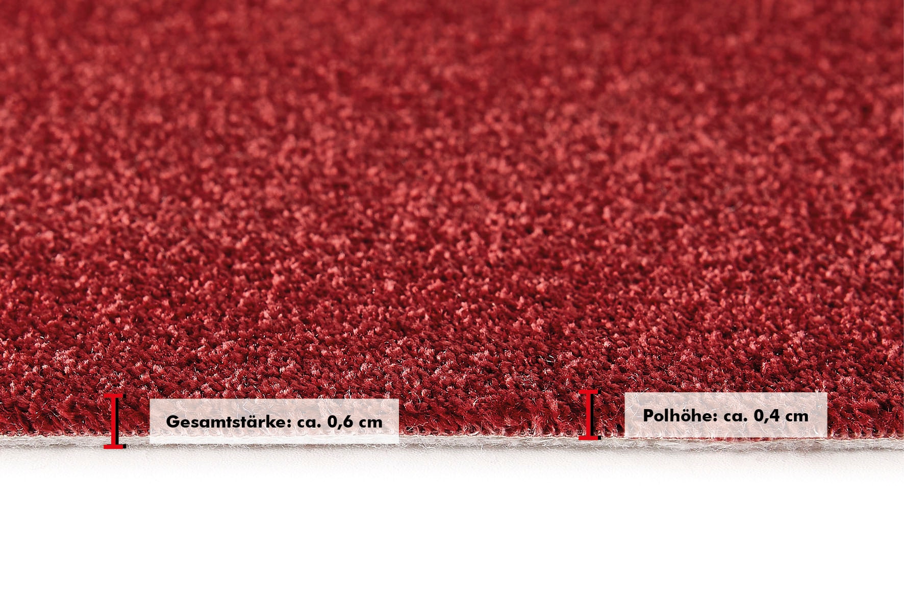 Andiamo Teppichboden »Veronay, Velours, Made in Belgium«, rechteckig, 6 mm Höhe, Uni Farben, Breite 400 cm oder 500 cm, strapazierfähig, pflegeleicht