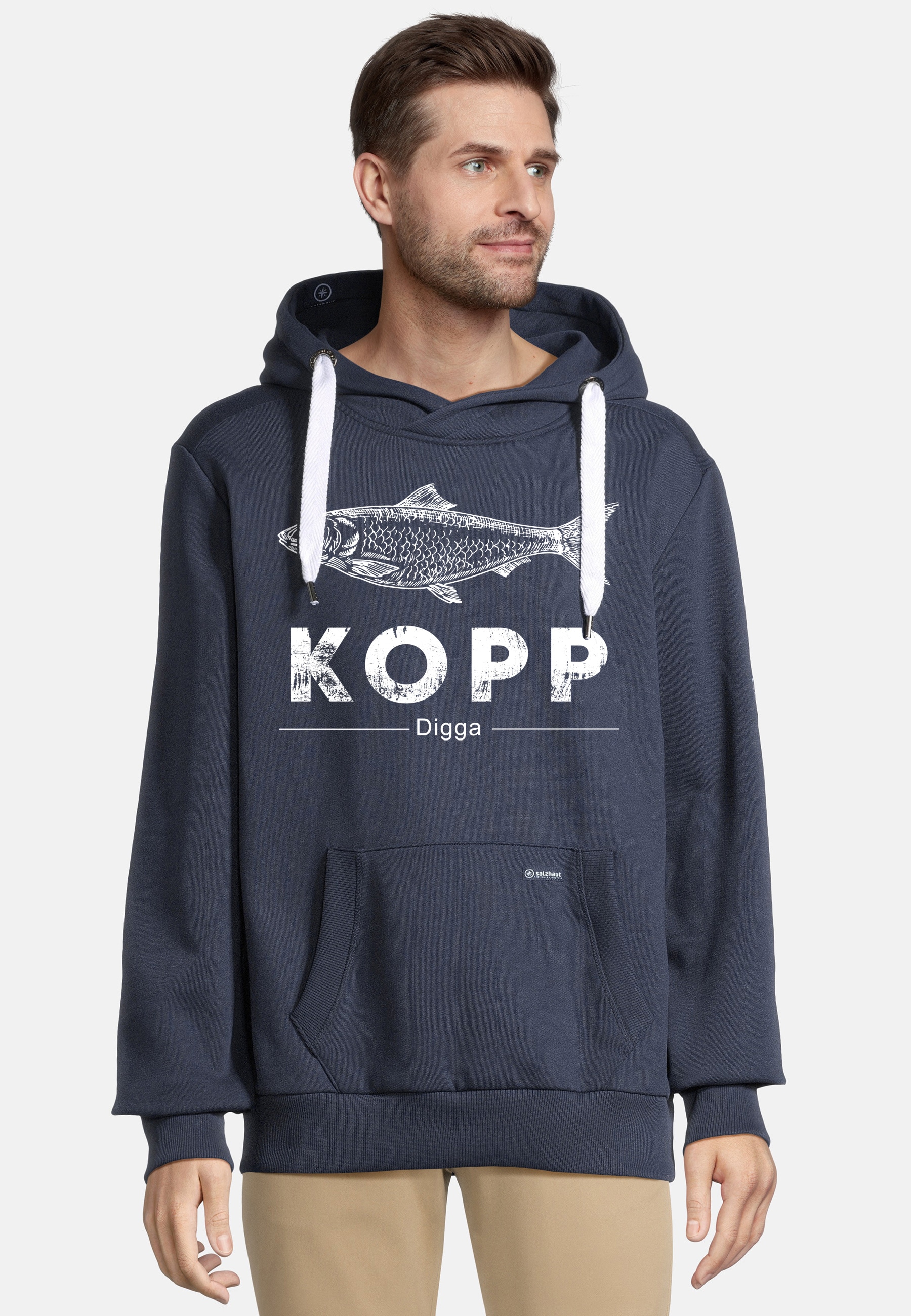 salzhaut Kapuzenpullover "Hoodie HEFF - FISCHKOPP" günstig online kaufen