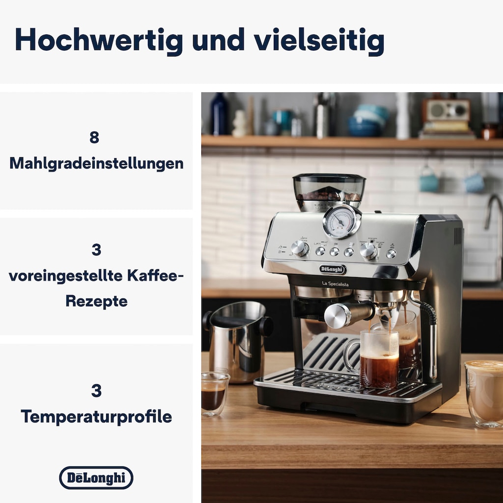 De'Longhi Siebträgermaschine »La Specialista Arte EC9155.MB«