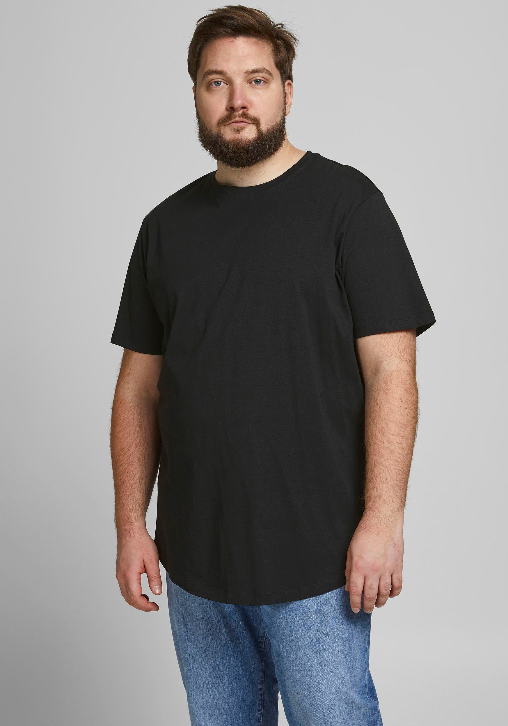 Jack & Jones PlusSize T-Shirt "NOA TEE" mit abgerundetem Saum, bis Größe 6X günstig online kaufen