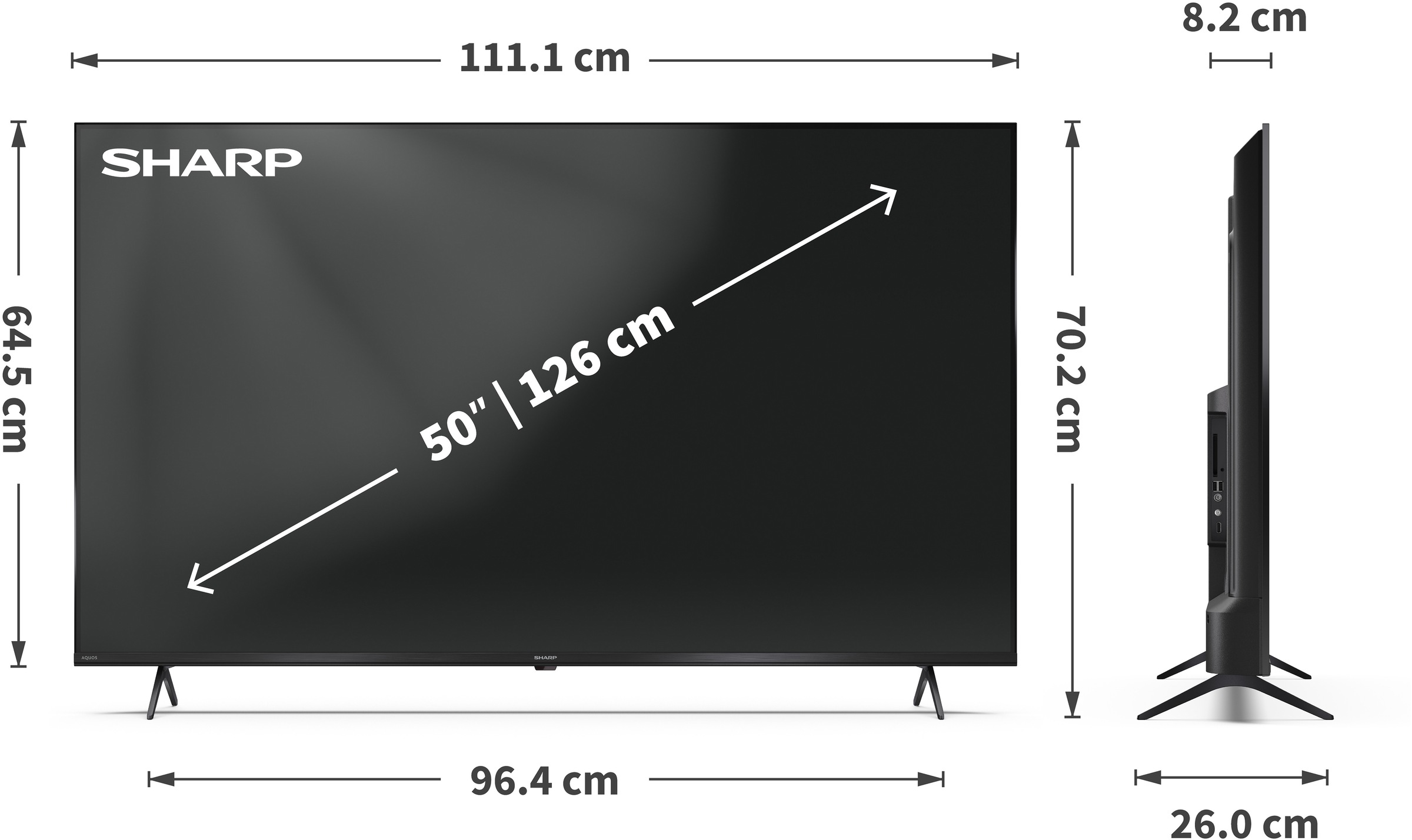 Sharp LED-Fernseher »4T-C50HKx« 126 cm/50 ″ Smart-TV