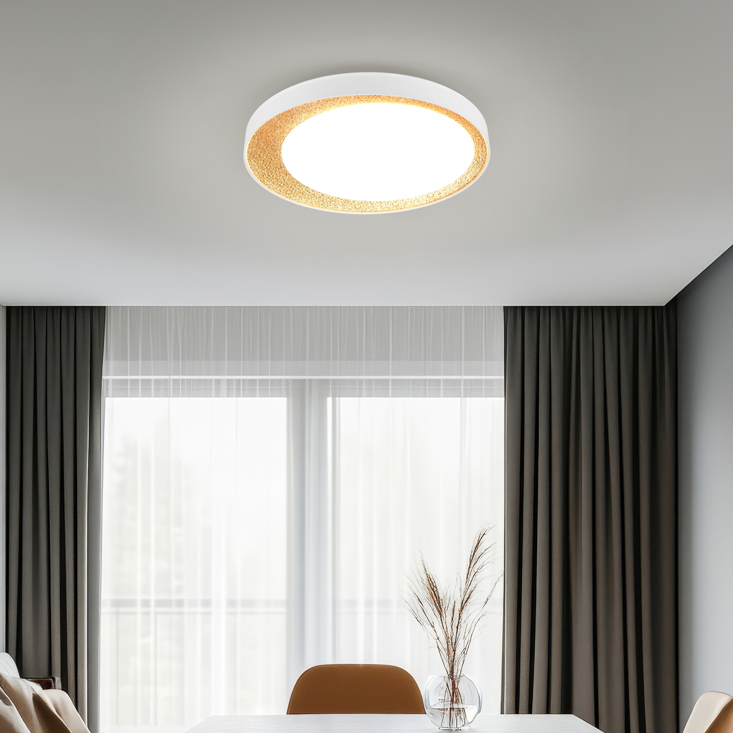 REALITY Leuchten LED Deckenleuchte »ALETA, LED Deckenlampe mit Fernbedienung 24W 2500 Lumen CCT« LED-Board 1 Stk. Farbwechsler | warmweiß - kaltweiß 2700-6500K warmweiß bis kaltweiß, stufenlos dimmbar Nachtlicht Memory