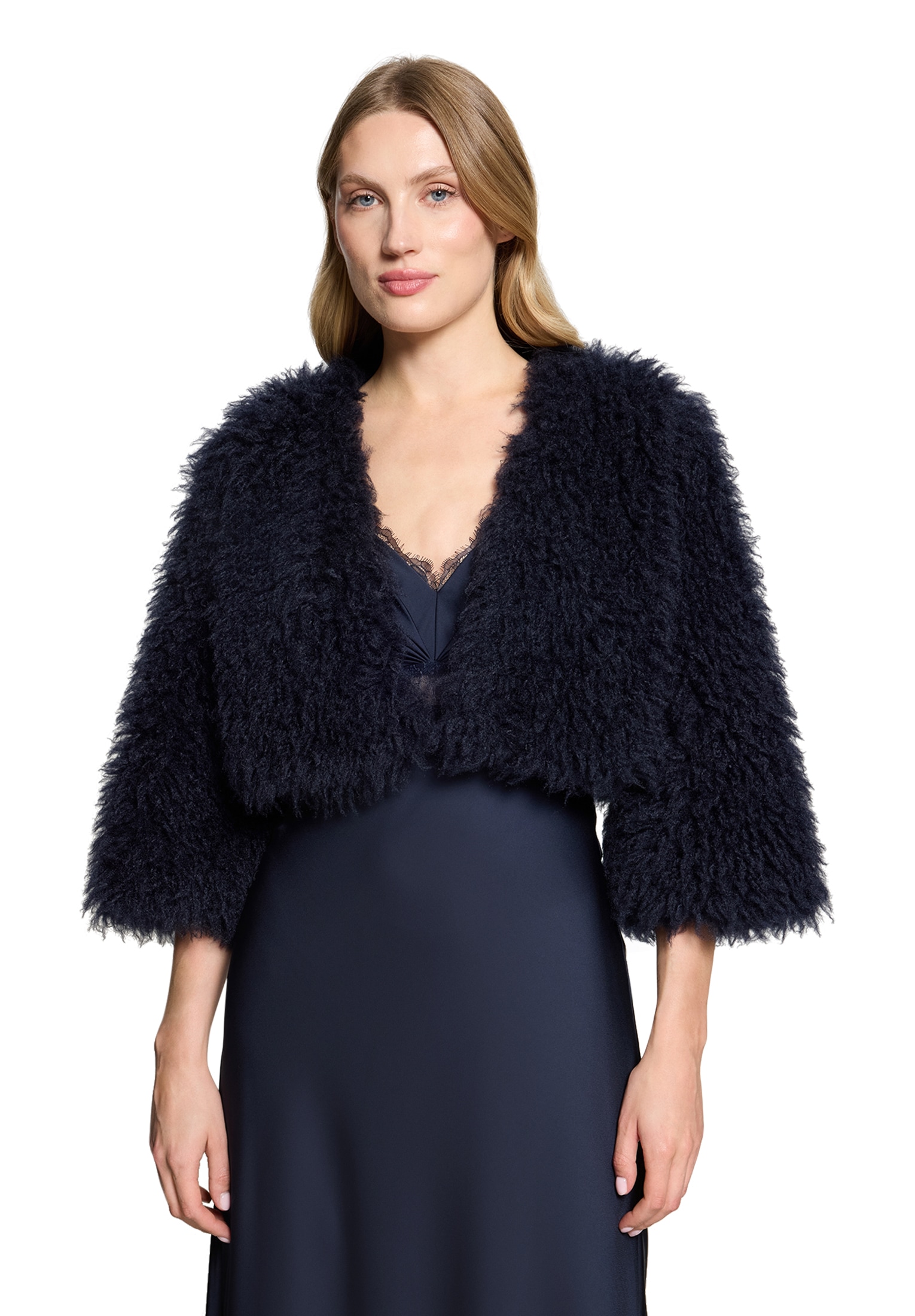 Vera Mont Fellimitatjacke »Damen mit Rundhalsausschnitt«