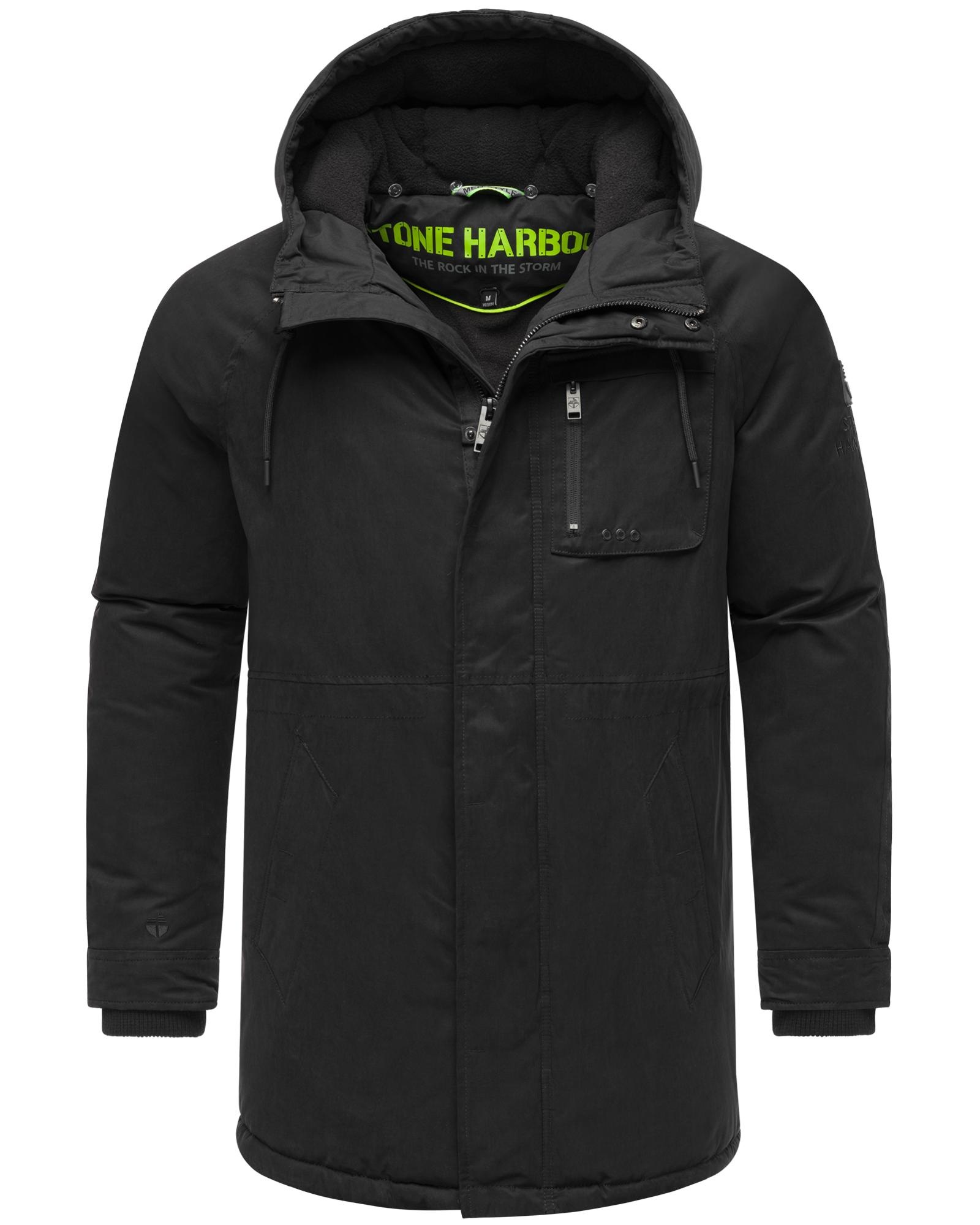 Stone Harbour Kurzmantel »Navroos XX«, Kurzer Herren Wintermantel mit abnehmbarem Kragen
