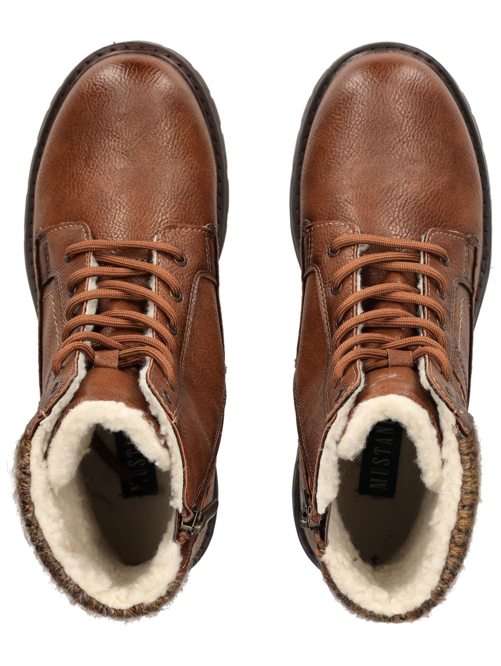 Mustang Shoes Schnürstiefelette »Mustang Shoes Stiefelette Lederimitat/Textil«