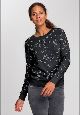 Sweatshirt, mit modischem Minimal-Allover-Print