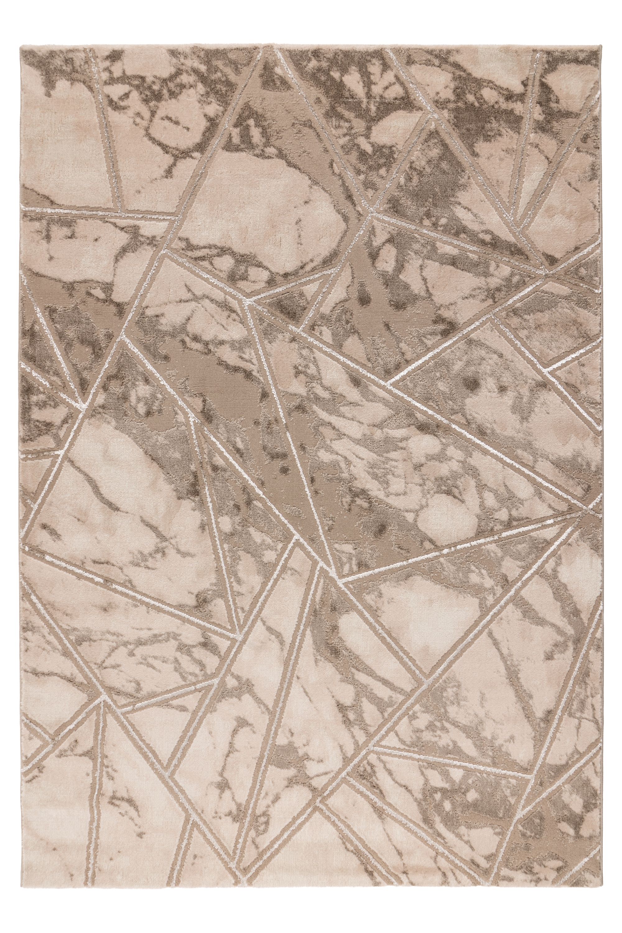 Kayoom Teppich "Mineral 225" rechteckig 12 mm Höhe Kurzflor, Hoch Tief Struktur, Wohnzimmer