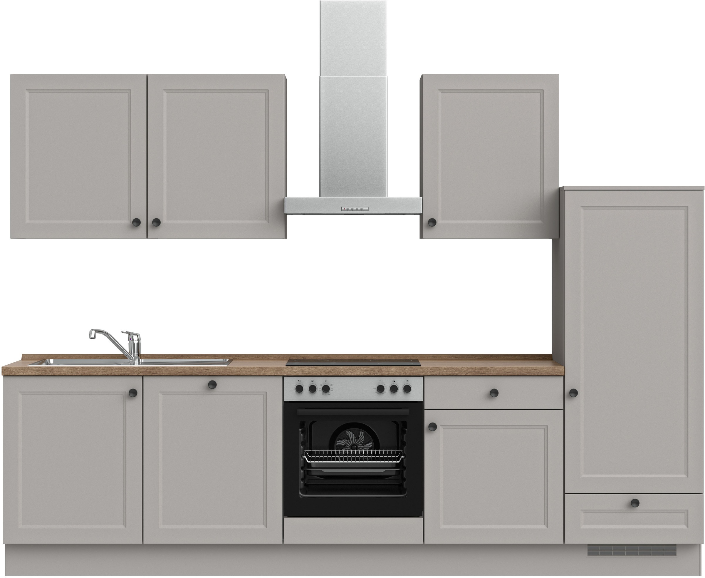 nobilia® Küchenzeile »"Cascada I"«, vormontiert, Ausrichtung wählbar, Breite 300 cm, wahlw. mit E-Geräten