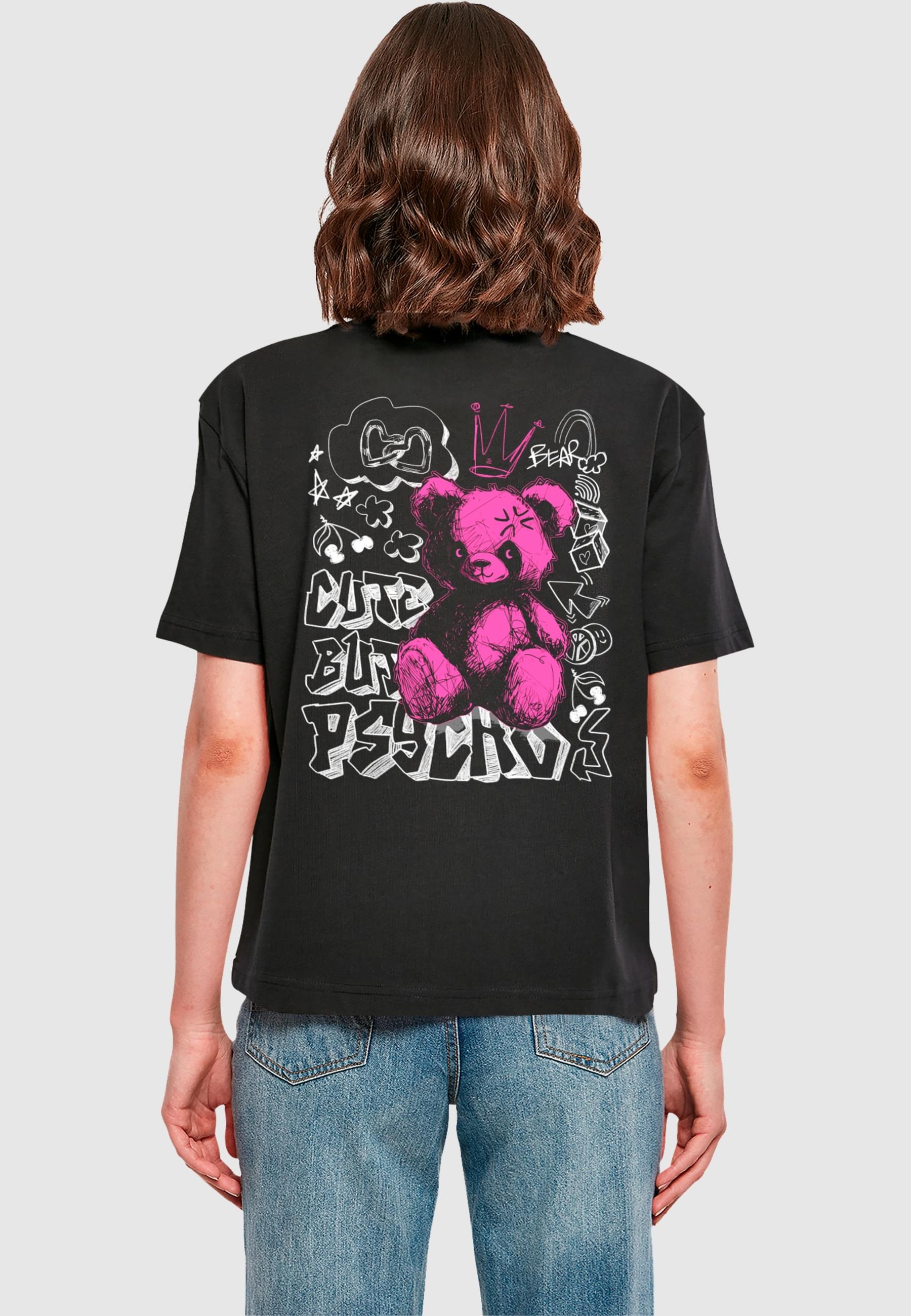 Miss Tee T-Shirt »Miss Tee Damen Cute But Psycho Tee«, (1 tlg.)