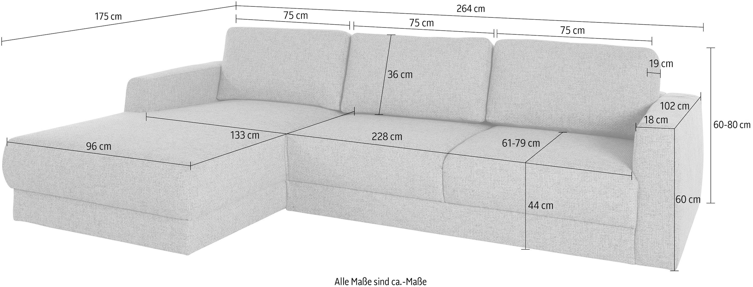 andas Ecksofa »Hobro L-Form«, in 3 Bezugsqualitäten in vielen Farben, Design by Morten Georgsen