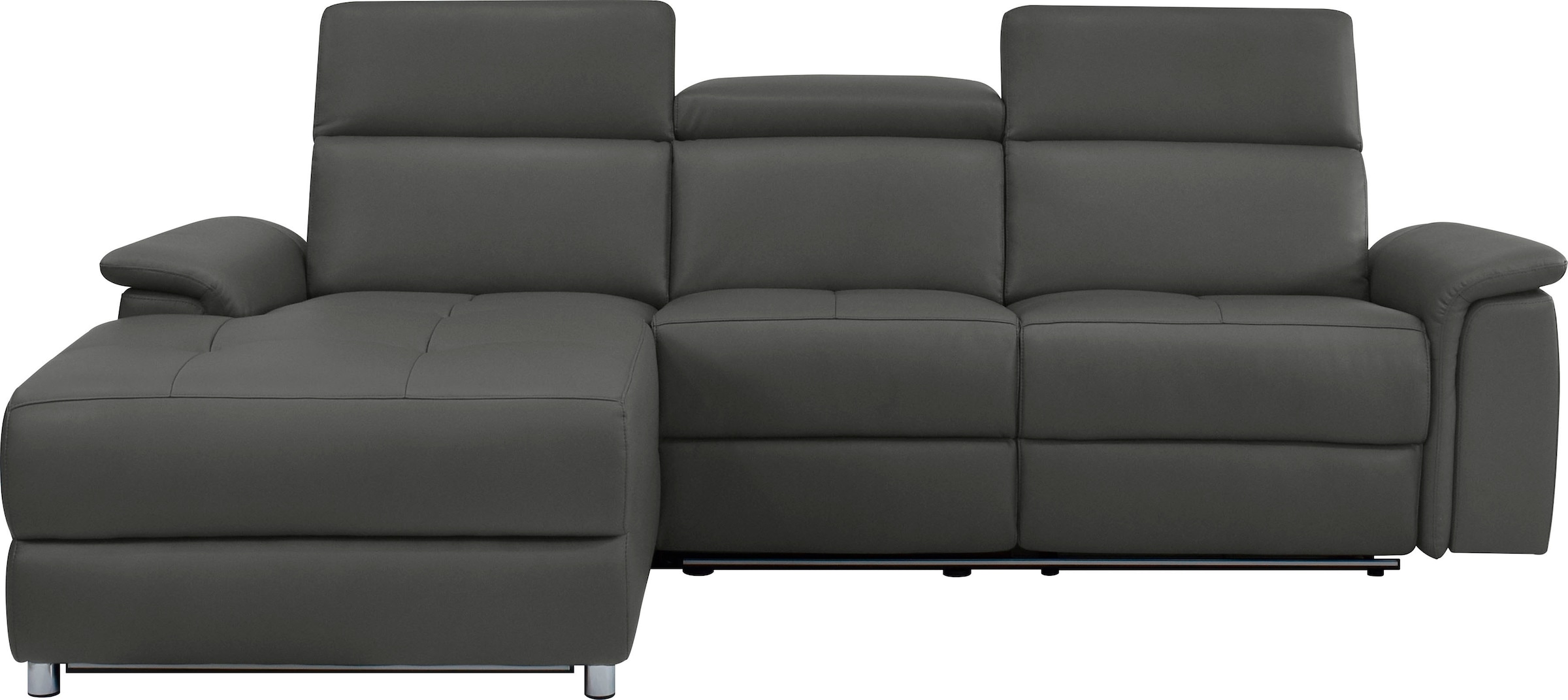 OTTO home Ecksofa "Pareli, L-Form, 259cm,m. Recamiere, Echtleder, Kunstleder, Webstoff" man. o. elektr. Relaxfunktion, USB/Kopfteilverstellg u. LED