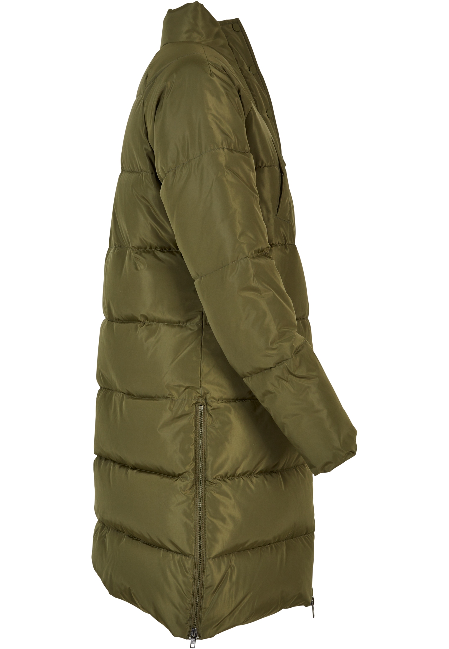 URBAN CLASSICS Winterjacke »Damen Ladies High Neck Puffer Coat«, (1 St.),  ohne Kapuze für kaufen | BAUR