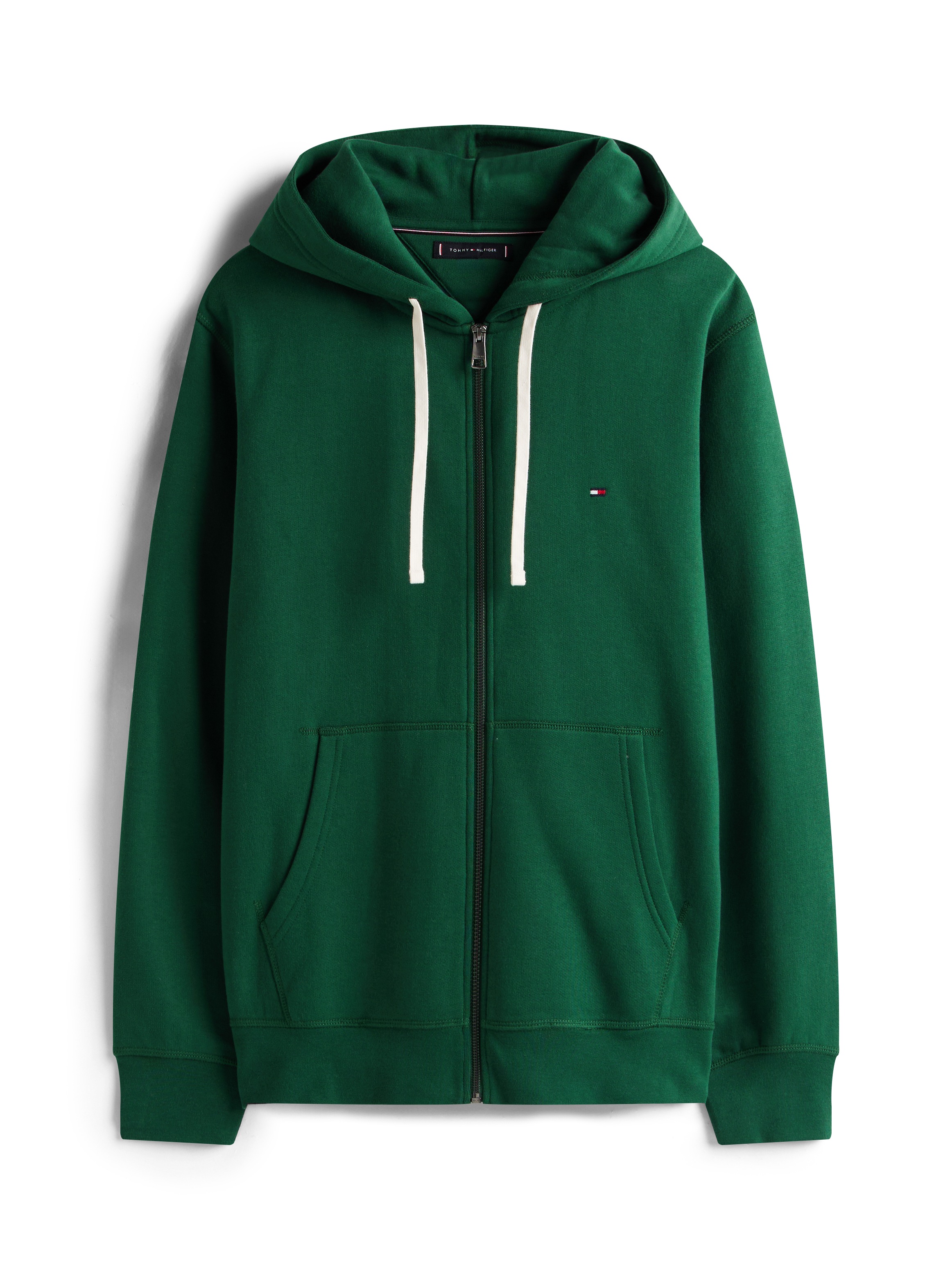 Tommy Hilfiger Kapuzensweatjacke »ESSENTIAL FLEECE ZIP THROUGH«, kleine Logostickerei