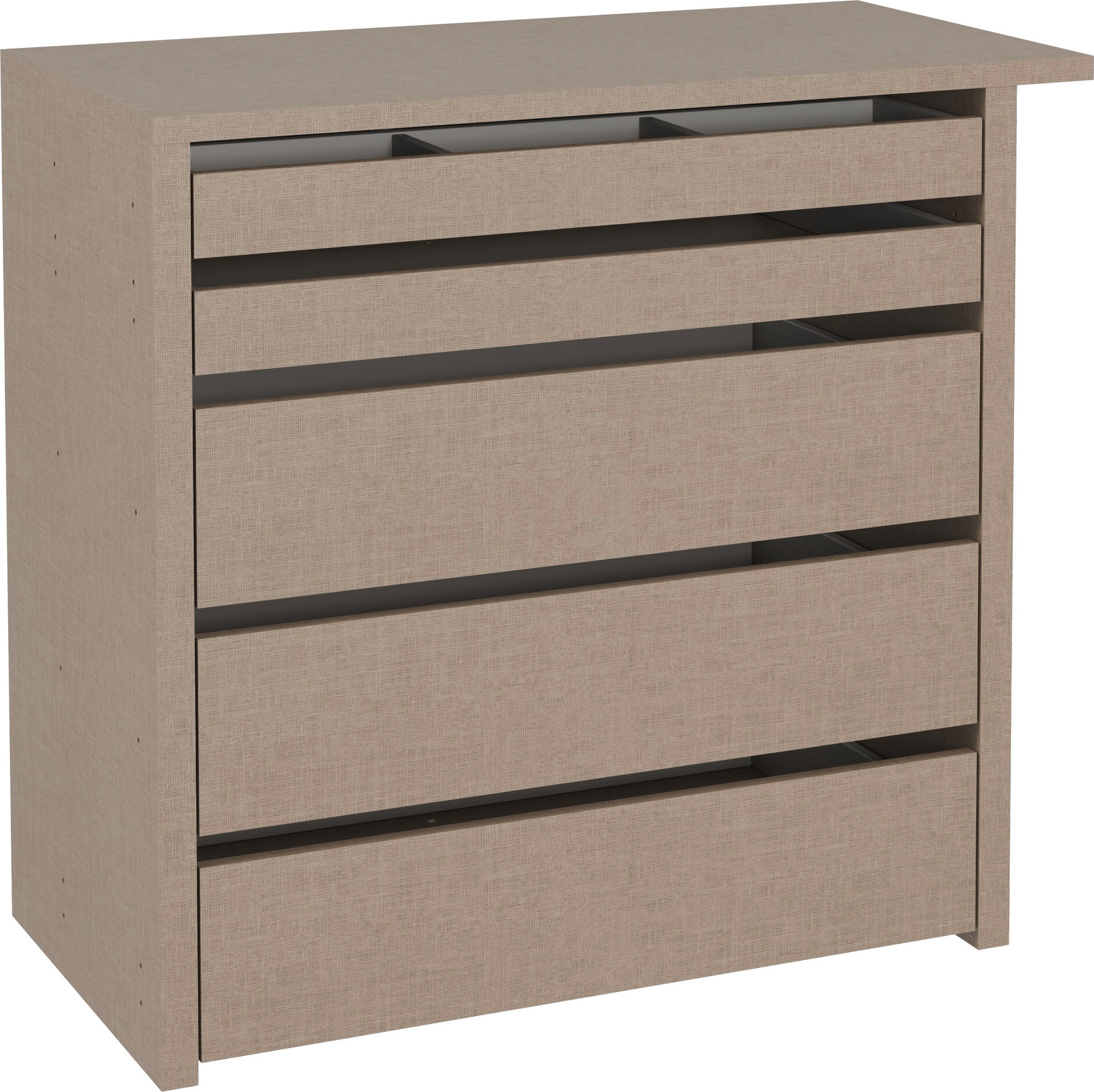rauch Schubladeneinsatz "Zubehör für Rauch-Schränke Garderobe Kleiderschrank Schrank" mit 5 Schubladen, Breite 88 cm, Tiefe 45 cm, MADE IN GERMANY
