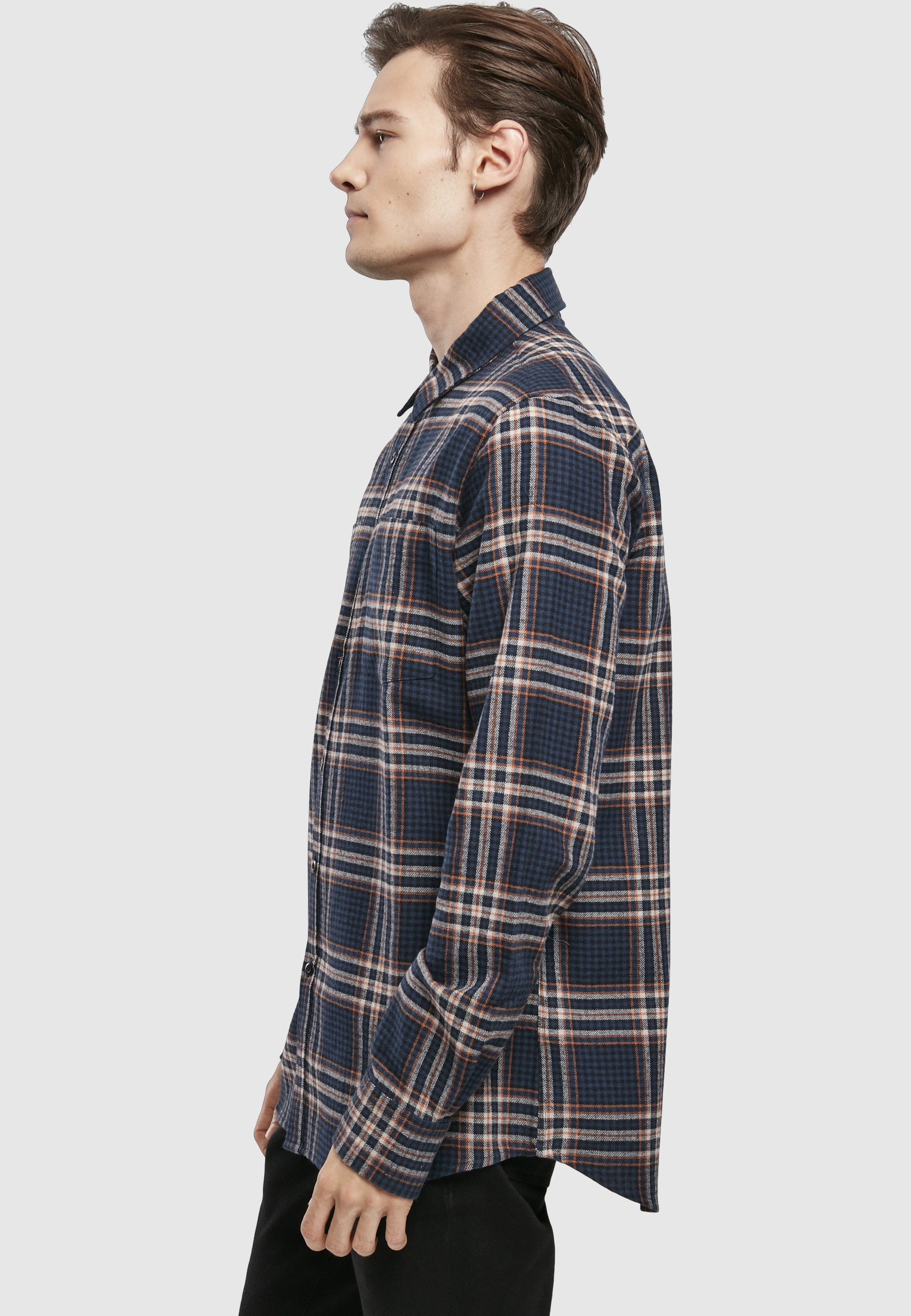URBAN CLASSICS Langarmshirt »Urban Classics Herren Checked Campus Shirt« 1 Stk.
