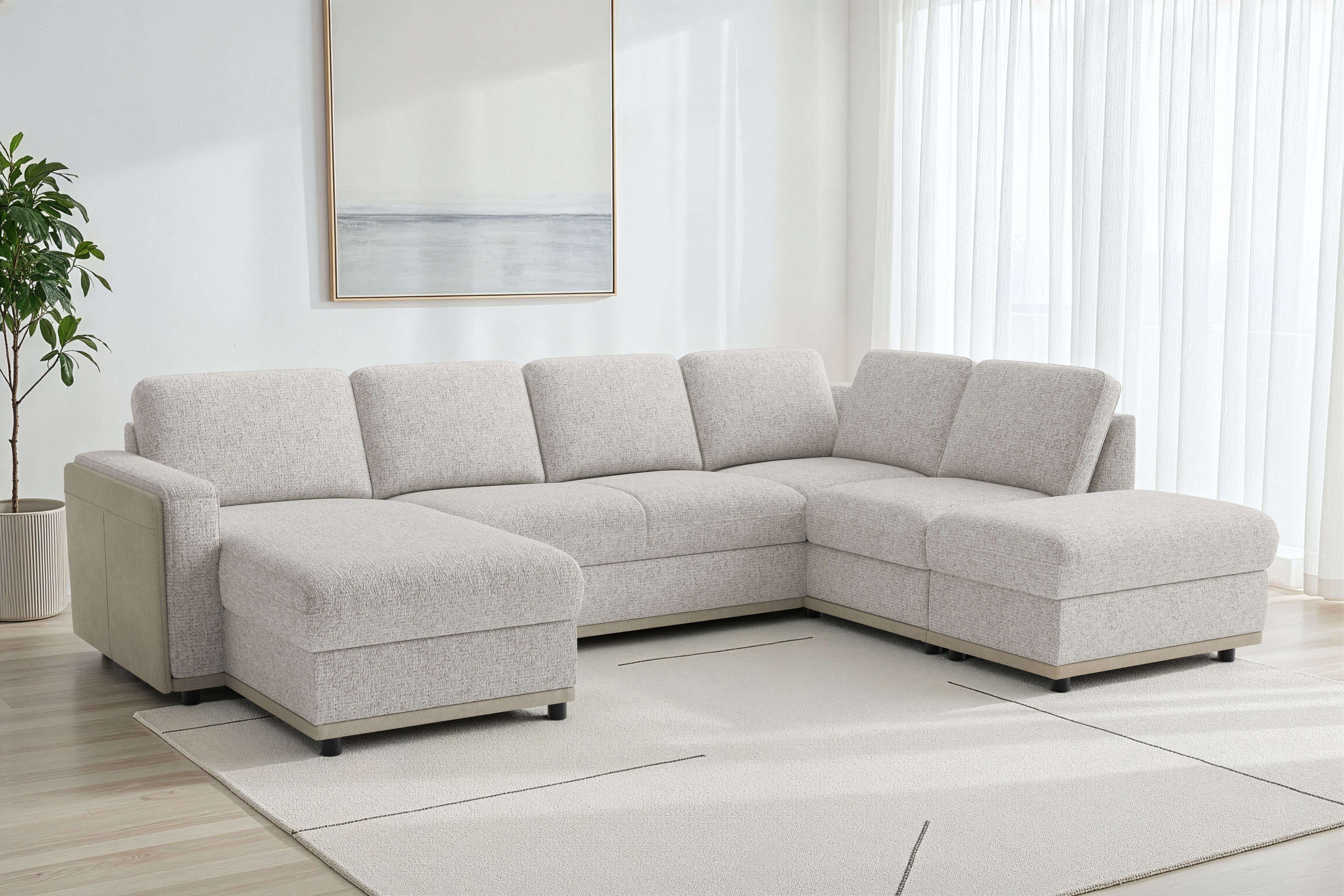 sit&more Wohnlandschaft "Cordoba" wahlweise mit Schlaffunktion und Bettkasten oder Stauraum