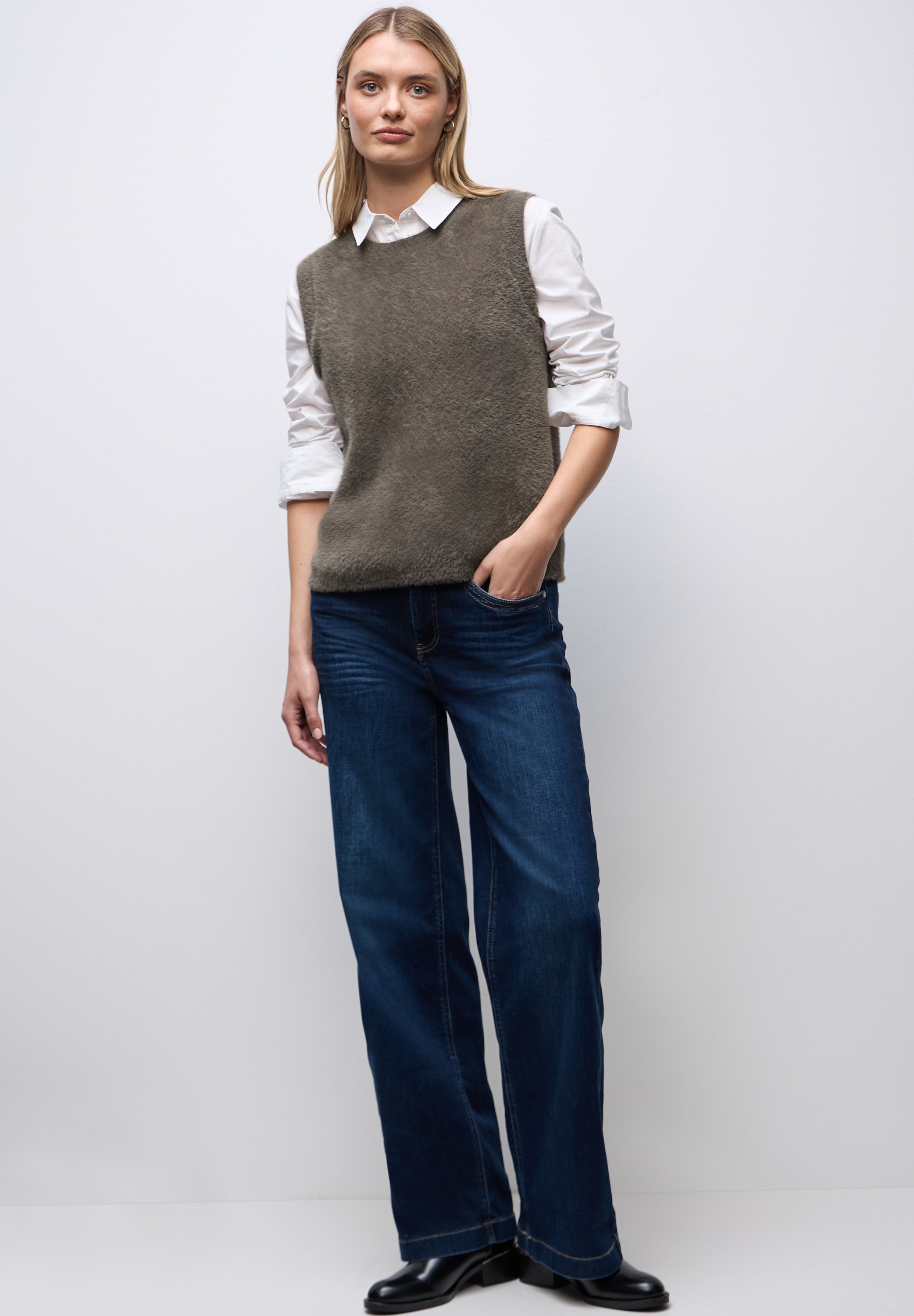 STREET ONE Pullunder aus softem Materialmix