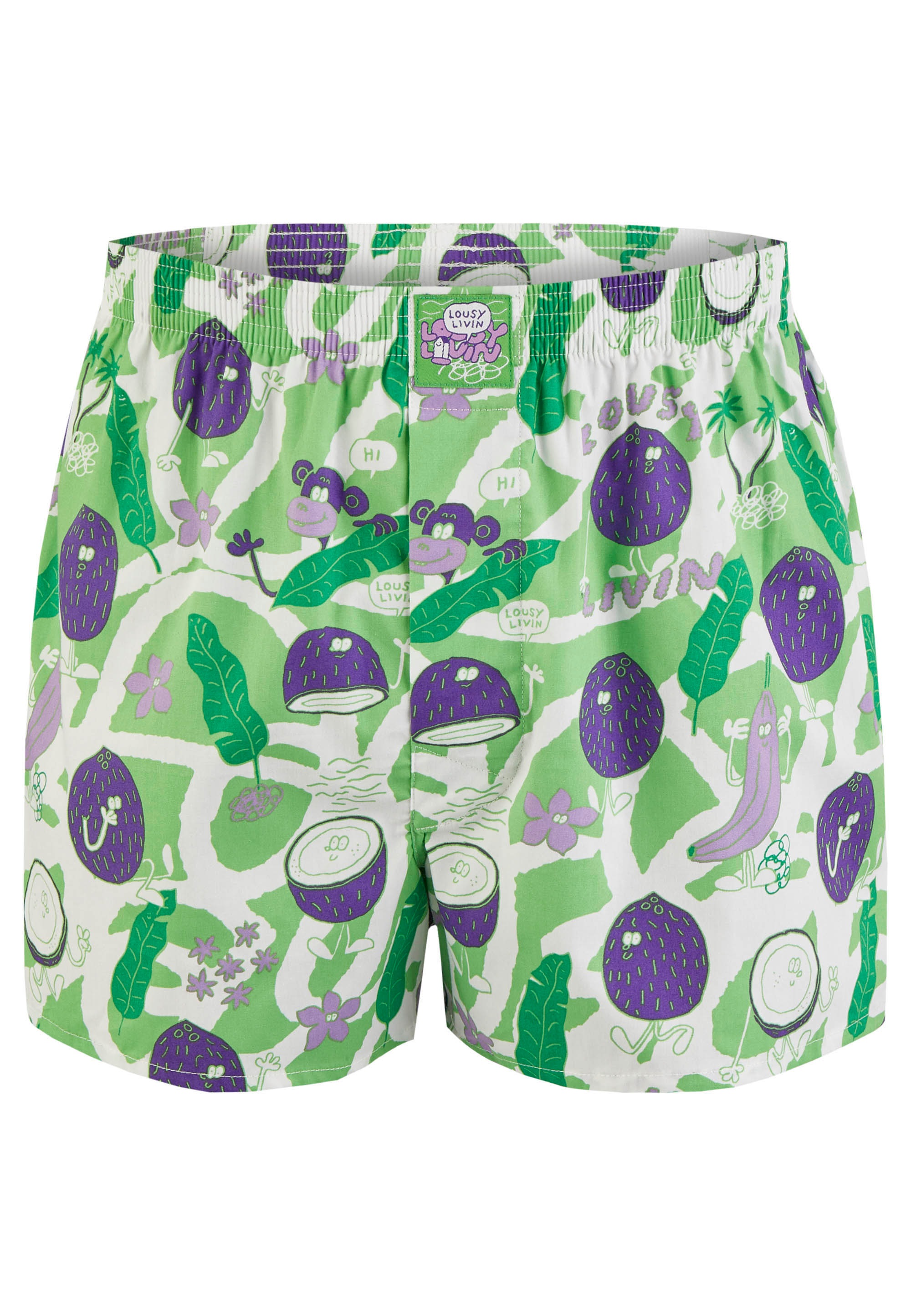 Lousy Livin Boxershorts »Coconut & Cocktails«, mit buntem Allover-Print