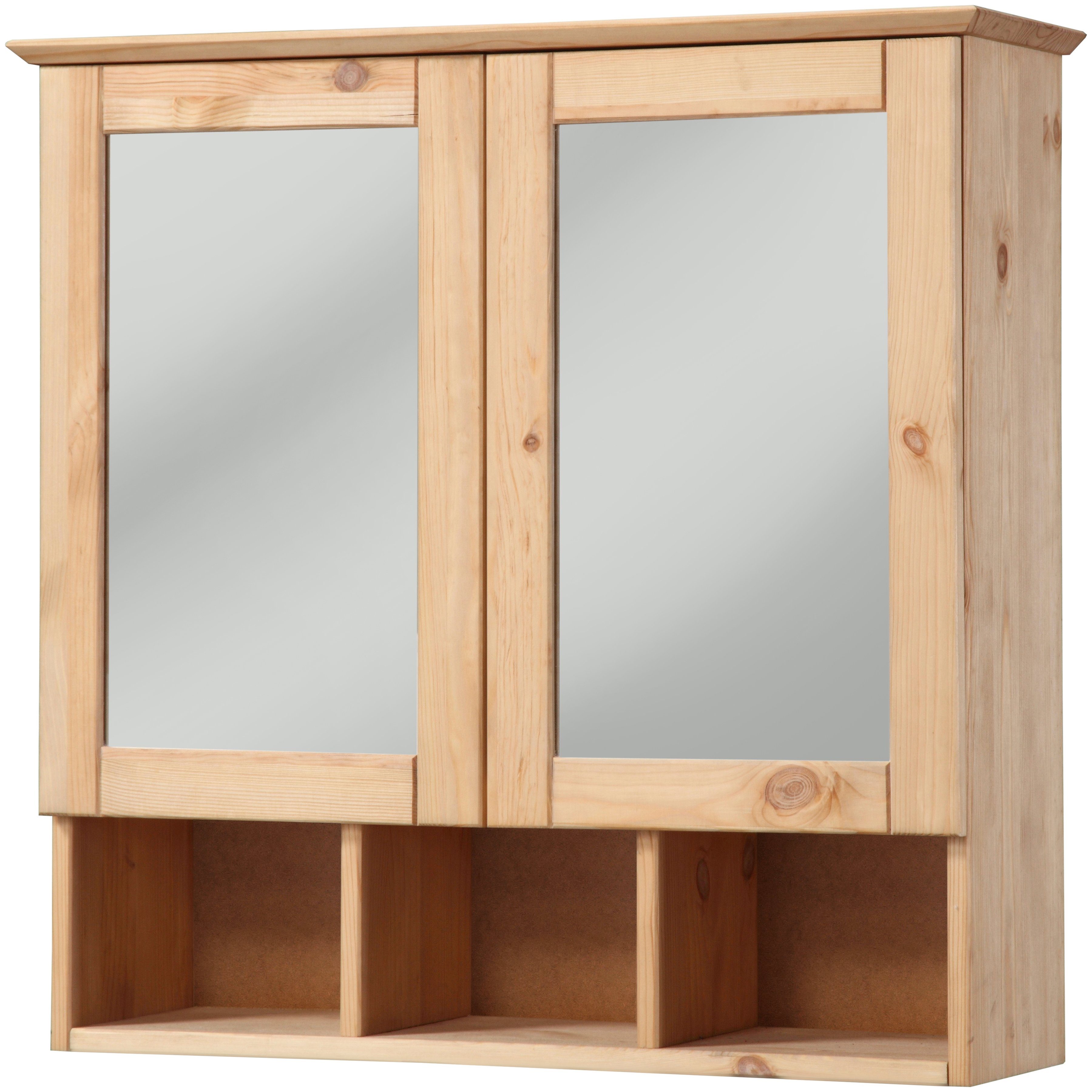 welltime Spiegelschrank "Landhaus Sylt Badschrank, Badmöbel, FSC-zertifiziert" Breite 62,5 cm, aus Massivholz, MADE IN EUROPE