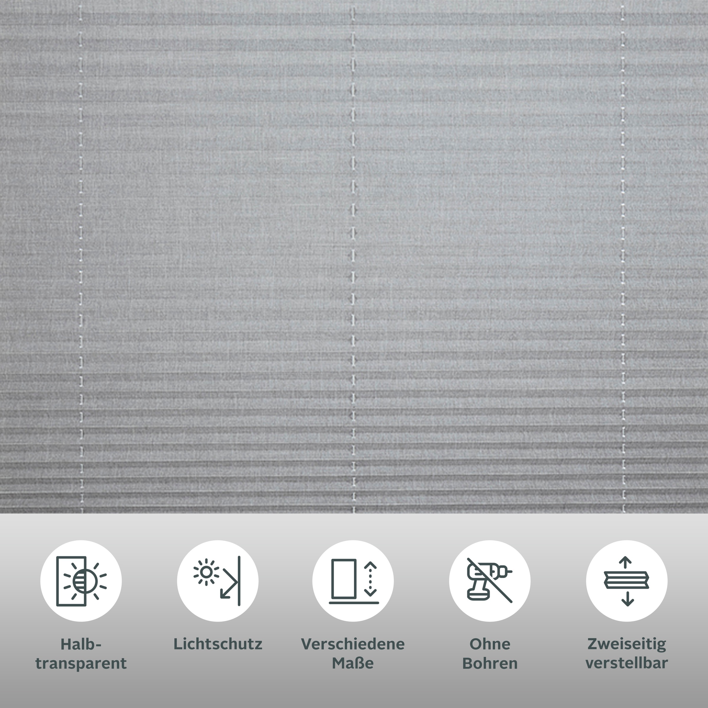 Thumbnail - OTTO home Plissee "WILLA" Lichtschutz ohne Bohren verspannt NEUHEIT in Leinenoptik