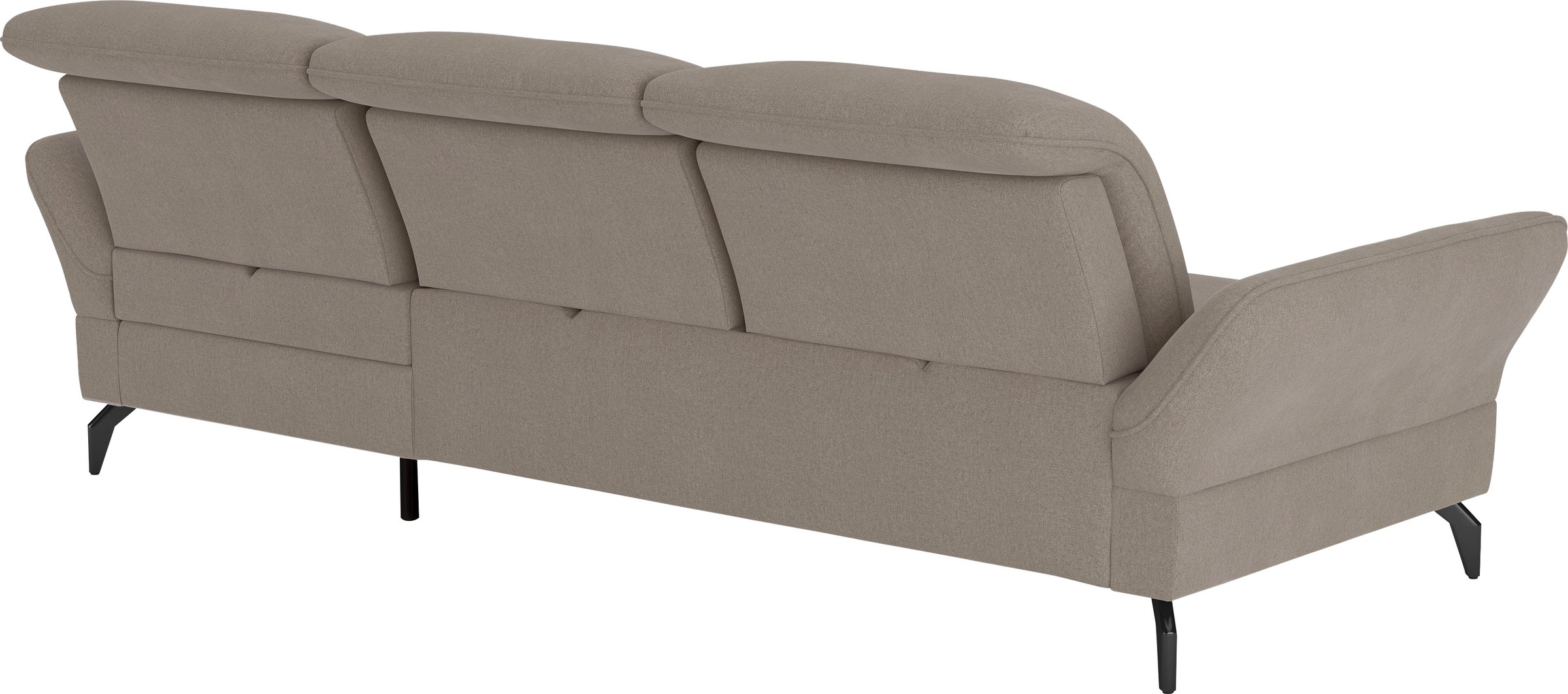 sit&more Ecksofa »Leandro L-Form«, Wahlweise mit Bett-, Kopfteil - und Armlehnfunktion, sowie Bettkasten