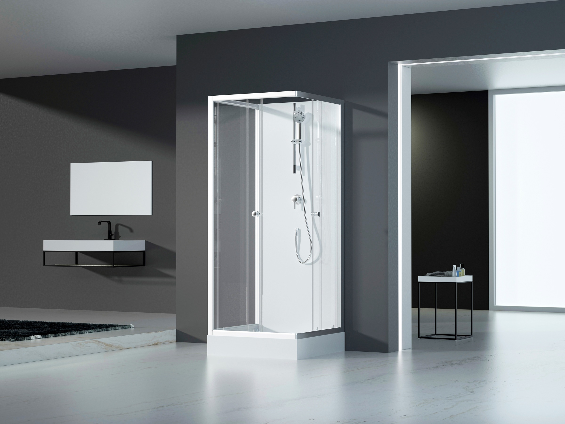 Marwell Komplettdusche »White Dream«, inkl. Armaturen