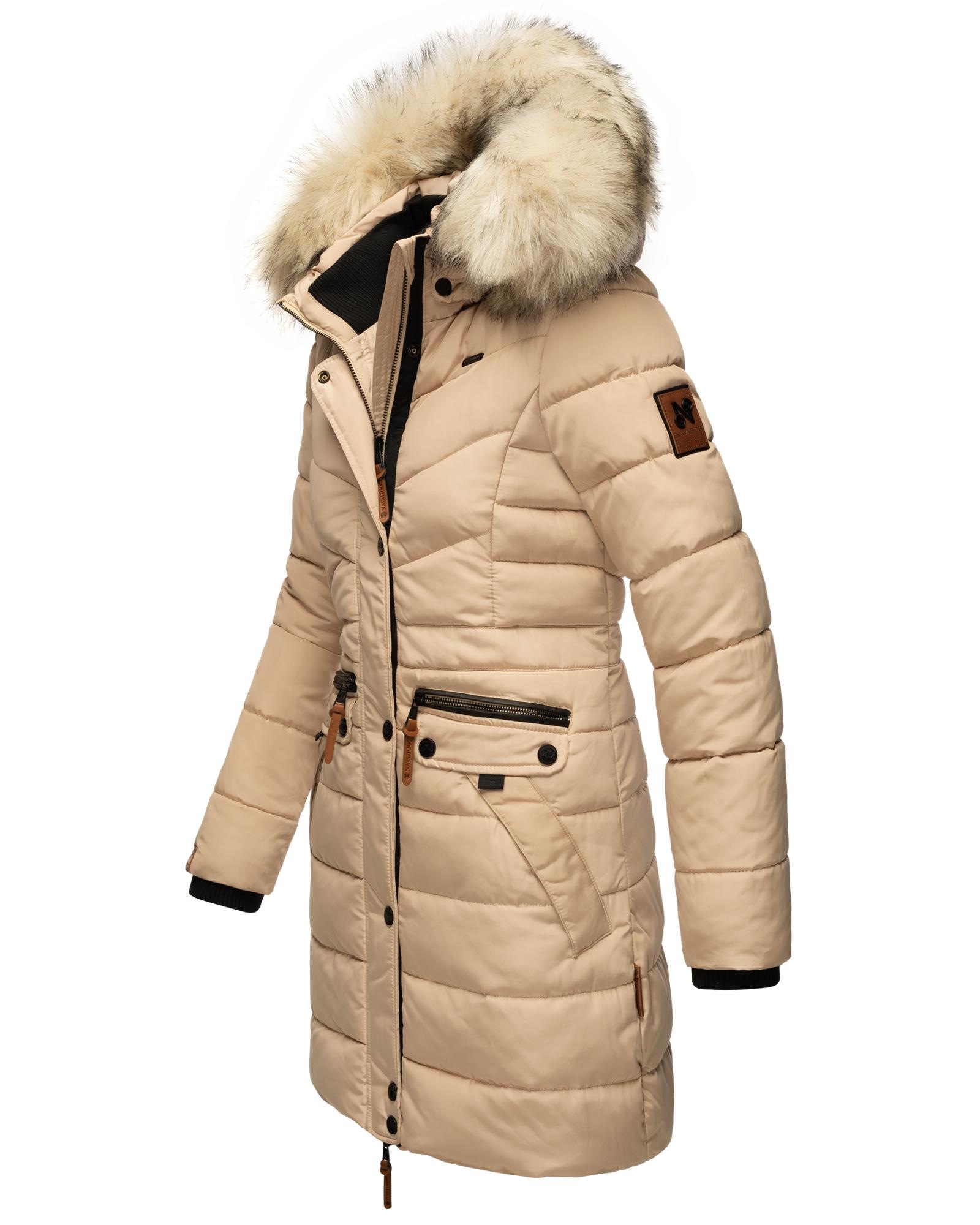 Navahoo Steppmantel "Paula", stylischer Winter Parka m. edlem Fellimitat günstig online kaufen