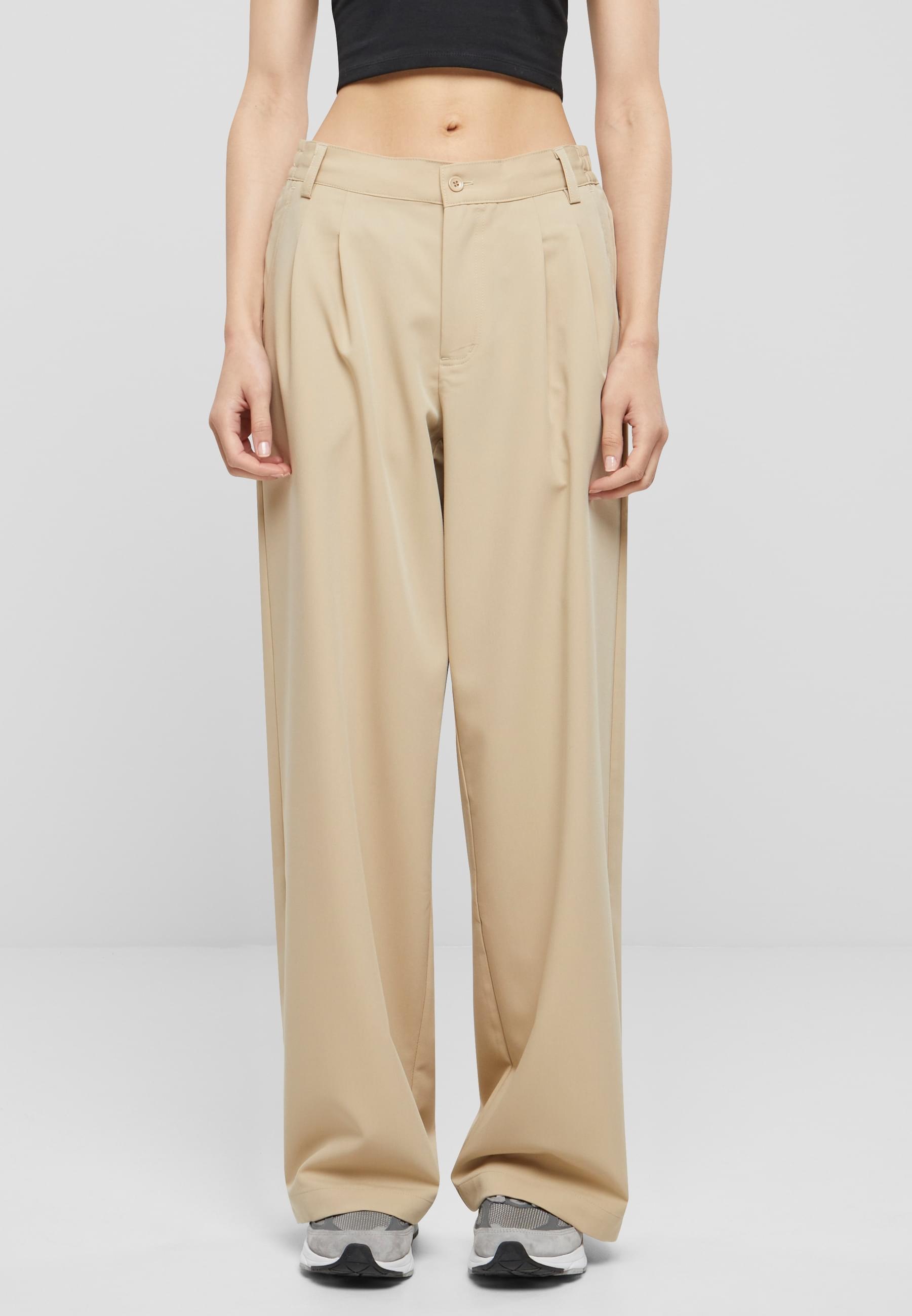 URBAN CLASSICS Stoffhose »Urban Classics Damen Ladies Ultra Wide Pleat-Front Pants«, (1 tlg.)
