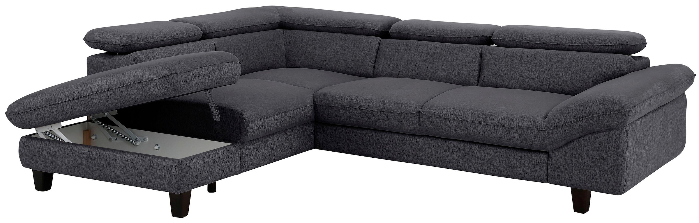 Home affaire Ecksofa »Pilot L-Form«, mit Kopfteilverstellung, wahlweise mit Bettfunktion & Bettkasten